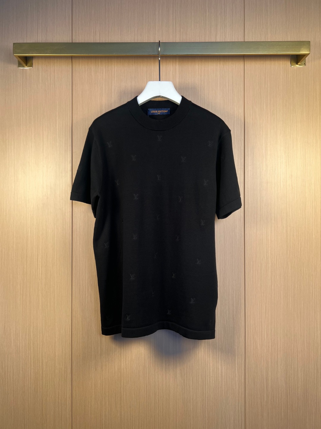 P165 26ss Nuevo modelo 1V Camiseta de manga corta de punto con bordado de letras de cuerpo completo S-XL