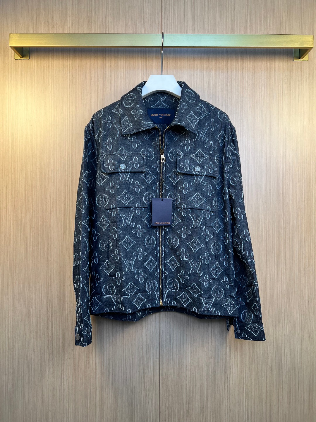 Louis Vuitton 25SS Jacquard Monogram Denim Blouson Jacket - Black, Size S-XL