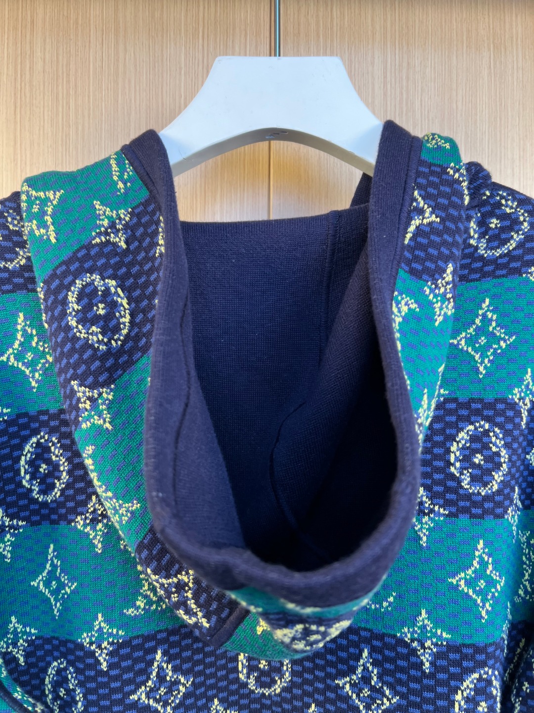 Louis Vuitton Monogram Jersey Zip-Up Hoodie, Green/Navy 5 o 1j7rtk3ag1rut7t71h29ihs11r73