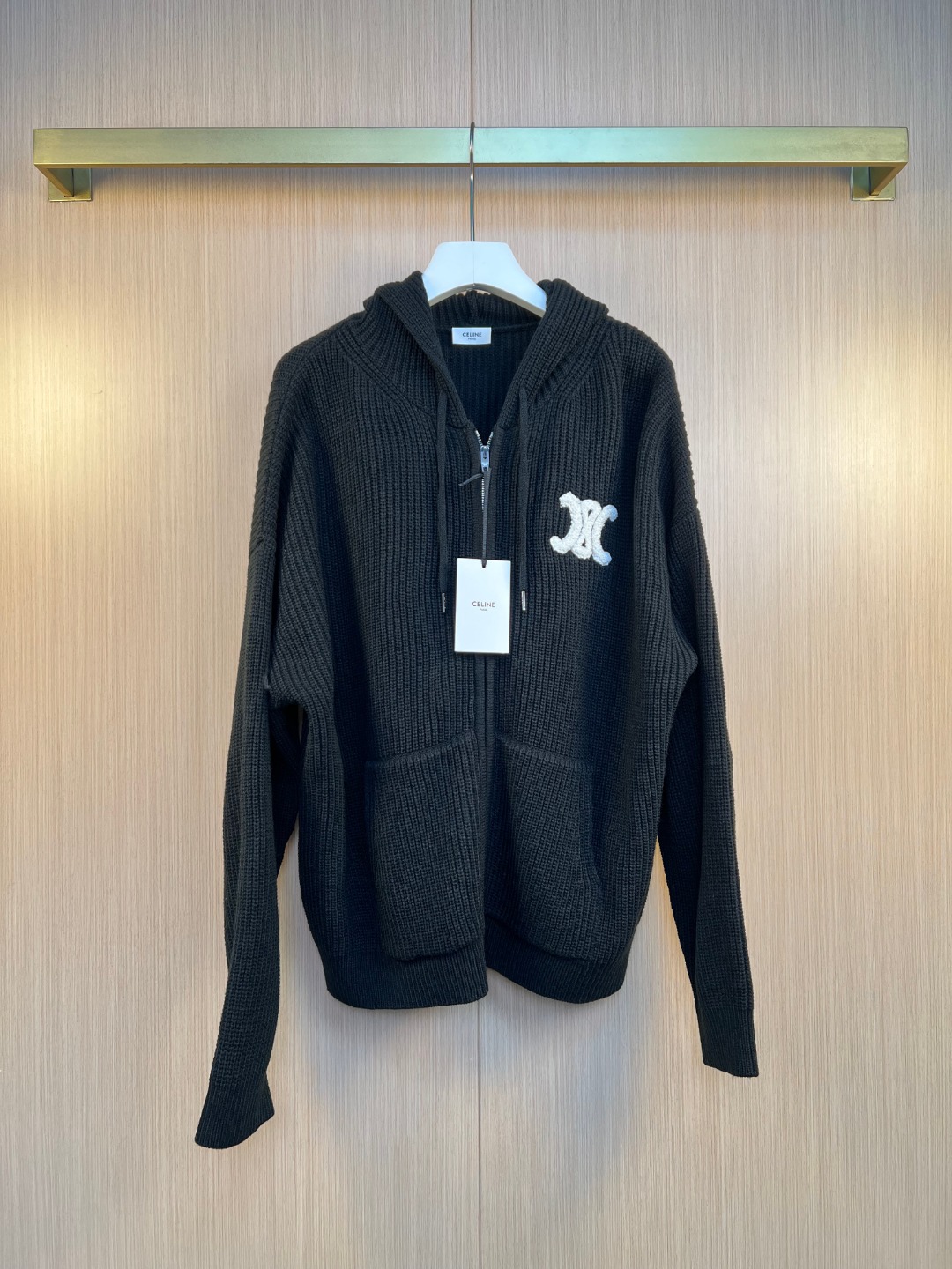 NO:639222,Celine 25FW [CELINE] woolen hooded jacket size S M L XL, Celine-clothing, celine, celine, jackets & coats, hats, alexander wang19860909赛琳25FW【CELINE】毛织连帽外套 尺寸S M L XL,赛琳-服装,celine,celine,jackets & coats,hats,alexander wang,Women's clothing