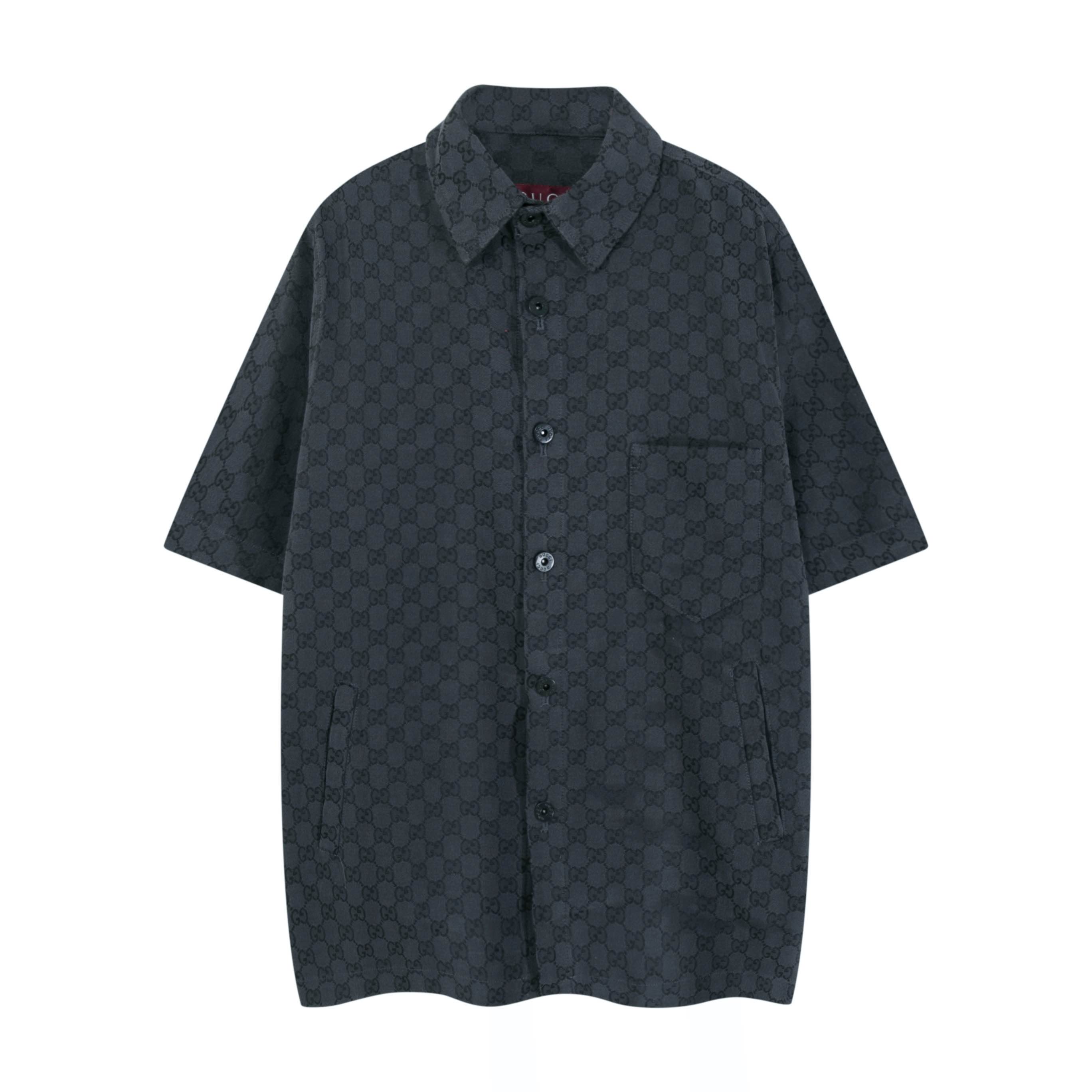 Alta calidad nueva llegada GUC camisa de manga corta con cuello abierto y estampado completo. Comprada en YB para hacer…