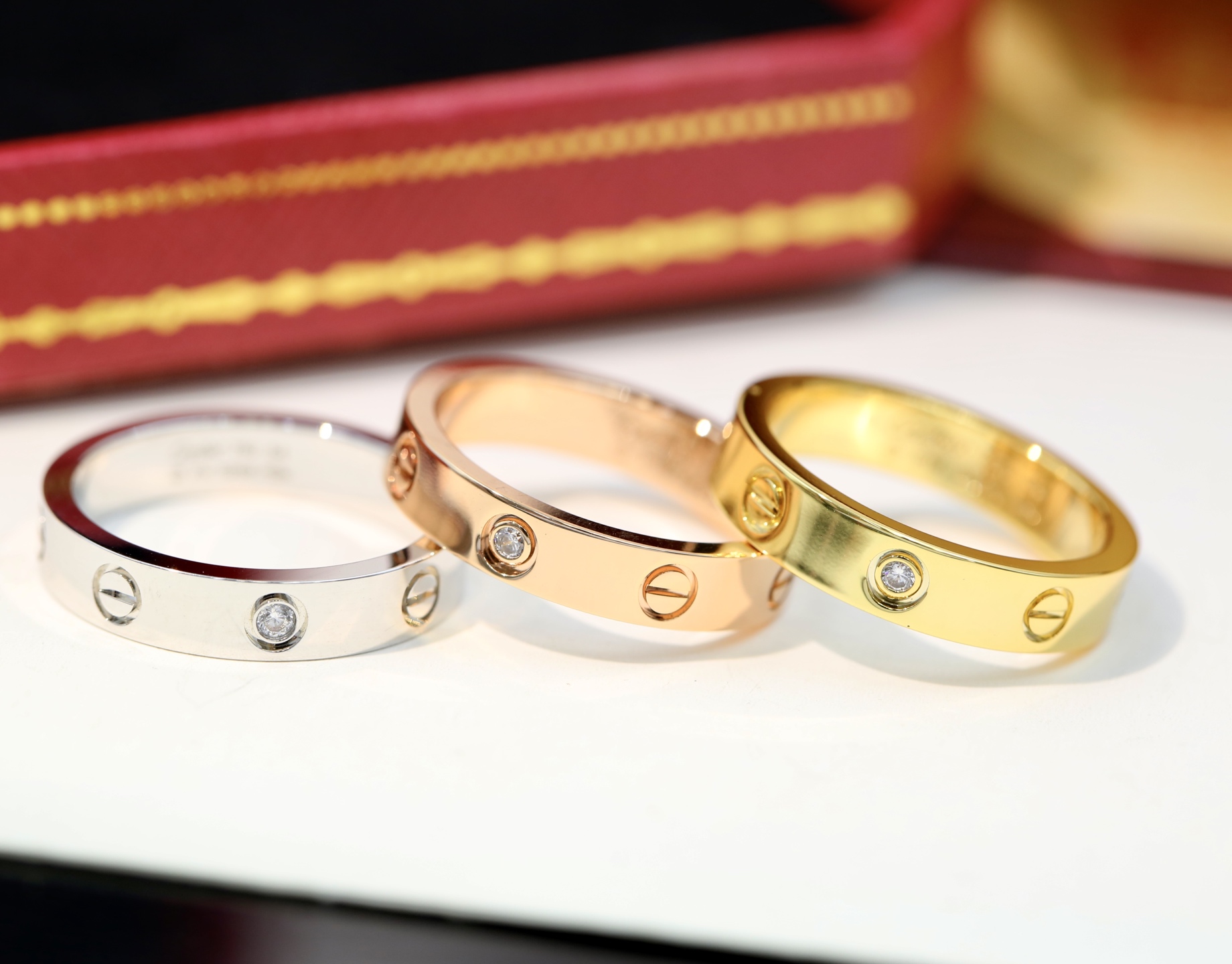 Cartier 升级版Cartier窄版单钻戒指