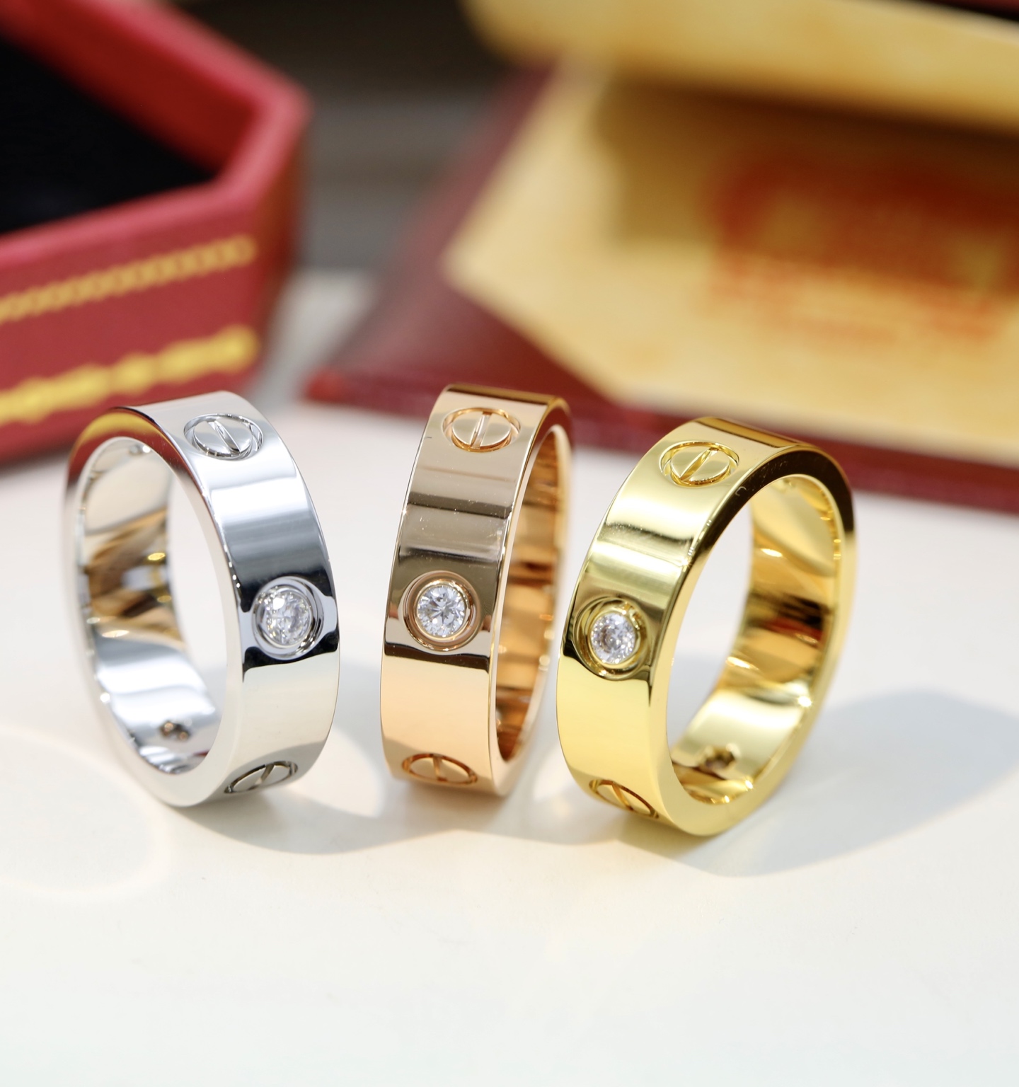 Cartier 升级版Cartier三钻宽版版戒指