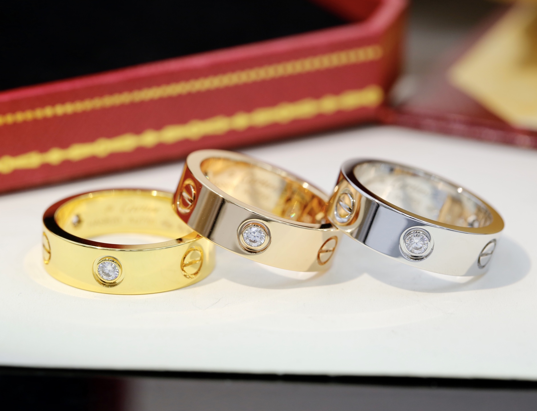 Cartier 升级版Cartier三钻宽版版戒指