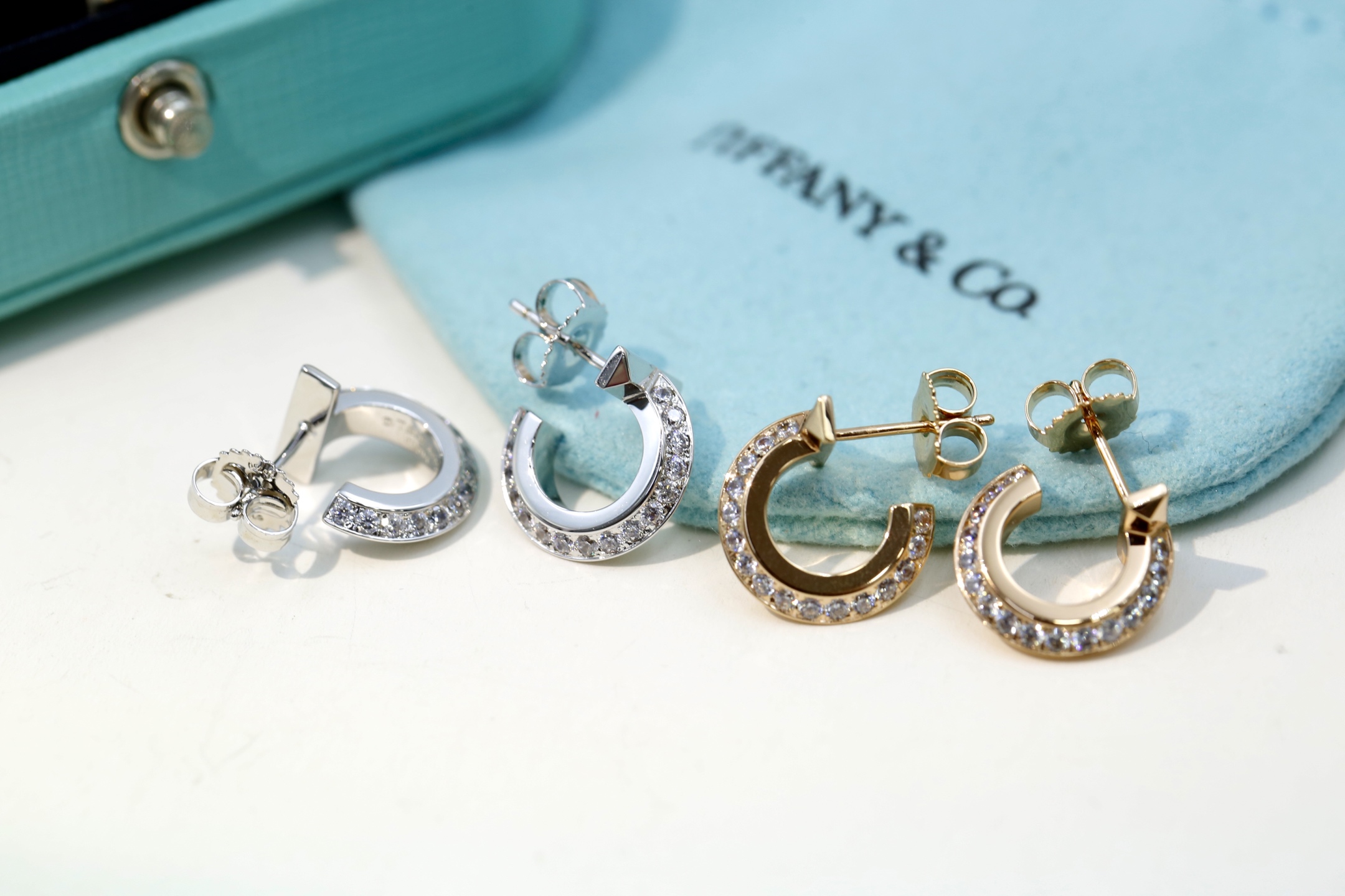 Tiffany & Co. Tiffany&Co｜T1 hoops earring钻石耳钉