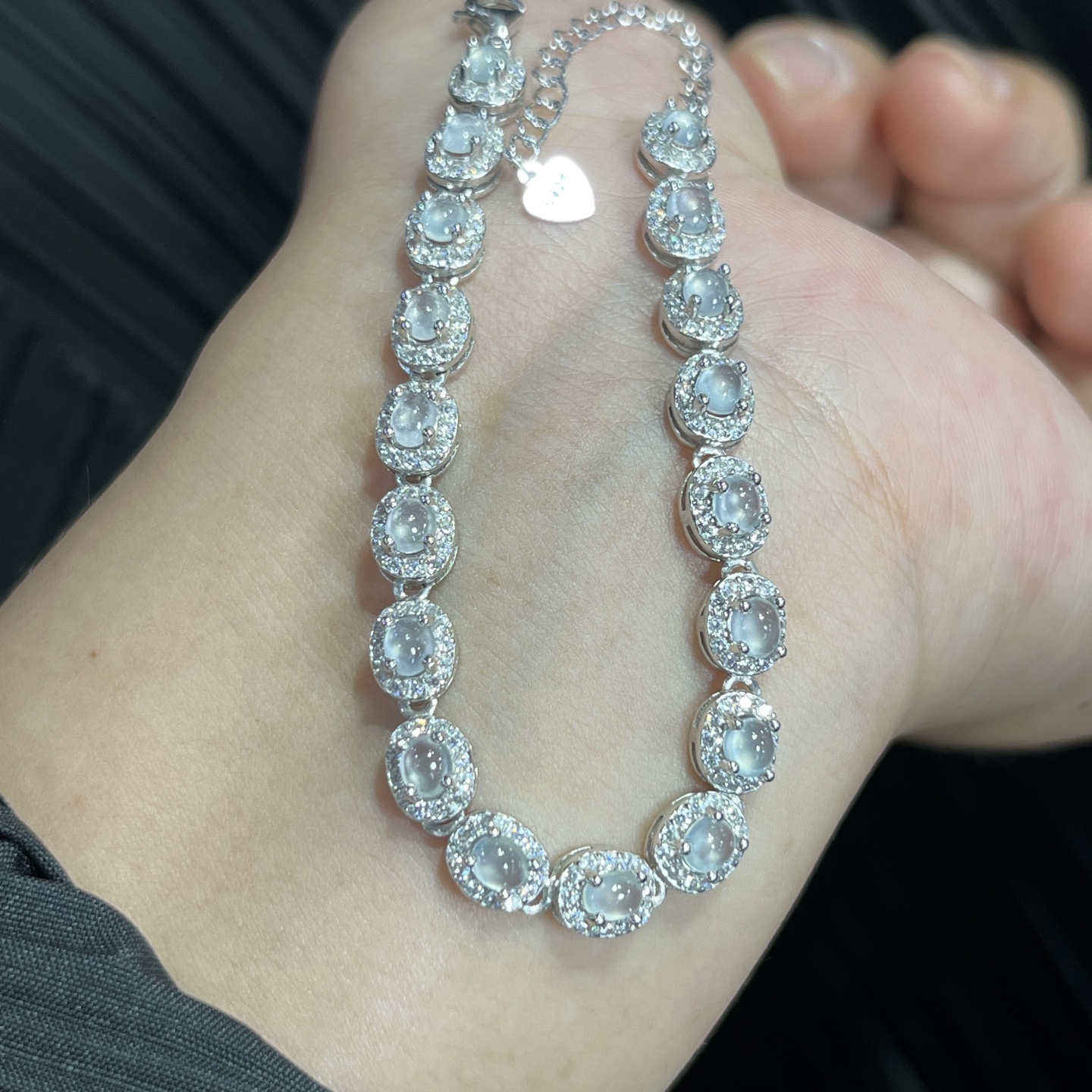 Myanmar Jade Silver-Plated Bracelet 3