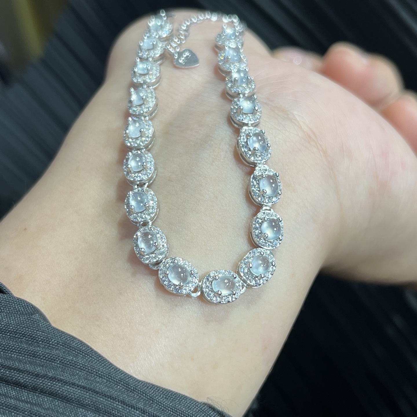 Myanmar Jade Silver-Plated Bracelet 2