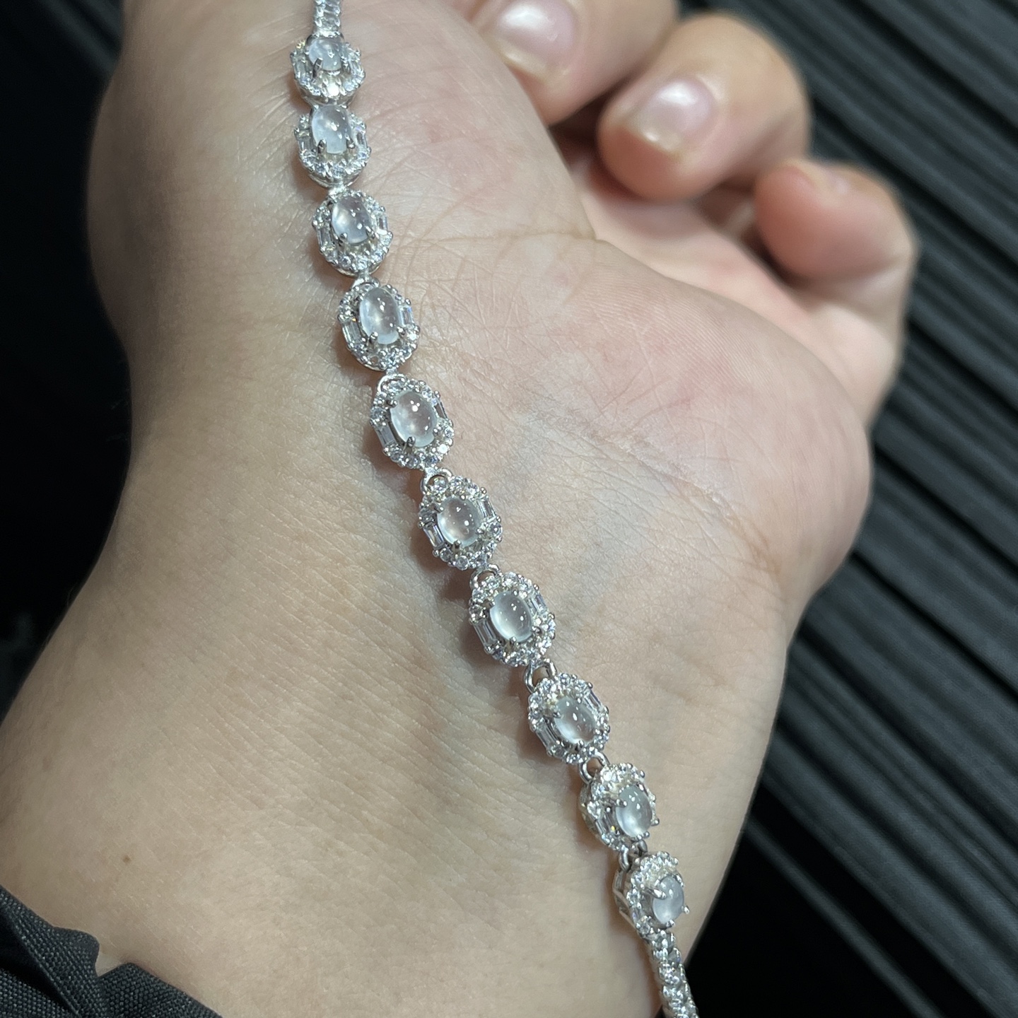 Myanmar Jade Silver-Plated Bracelet 2