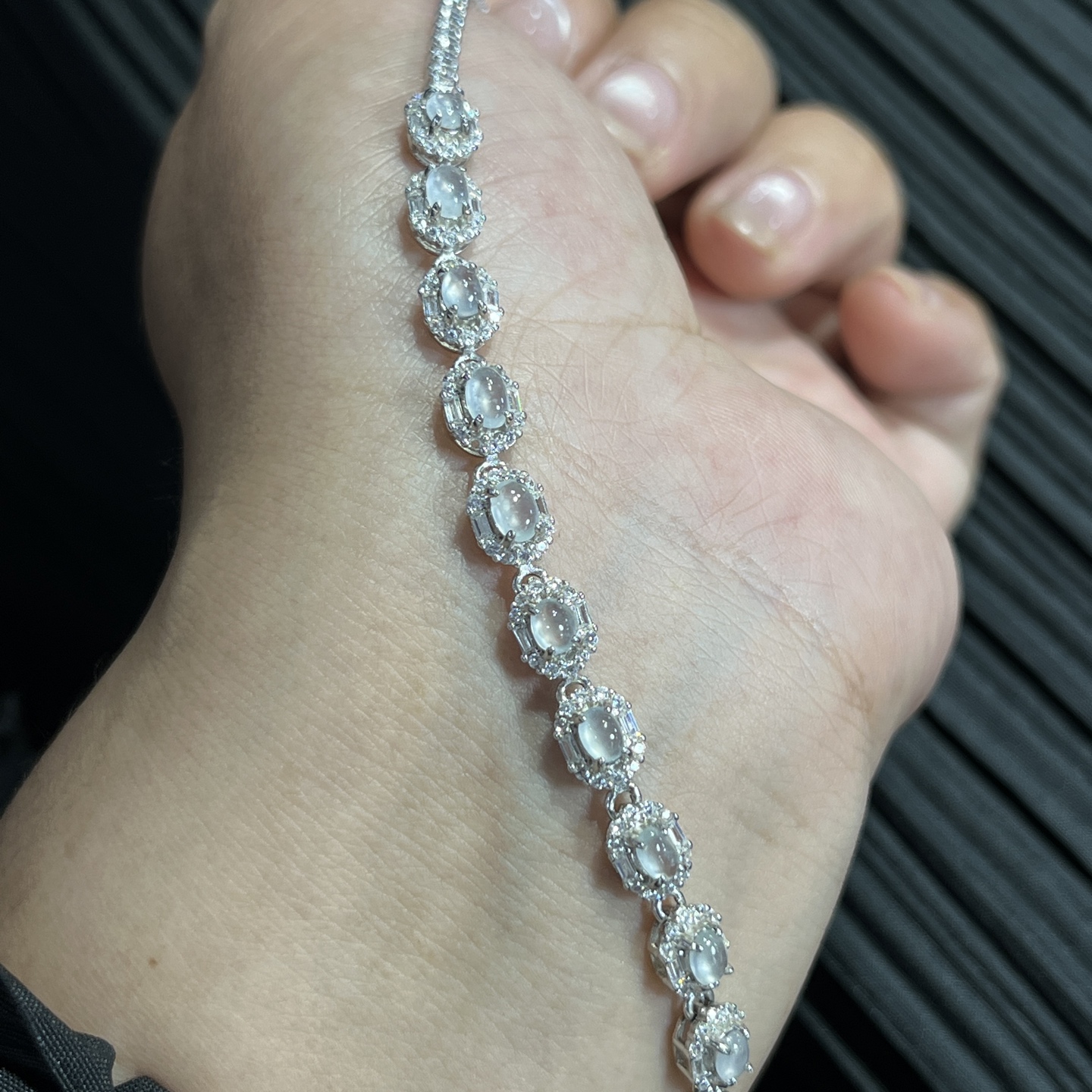 Myanmar Jade Silver-Plated Bracelet 4