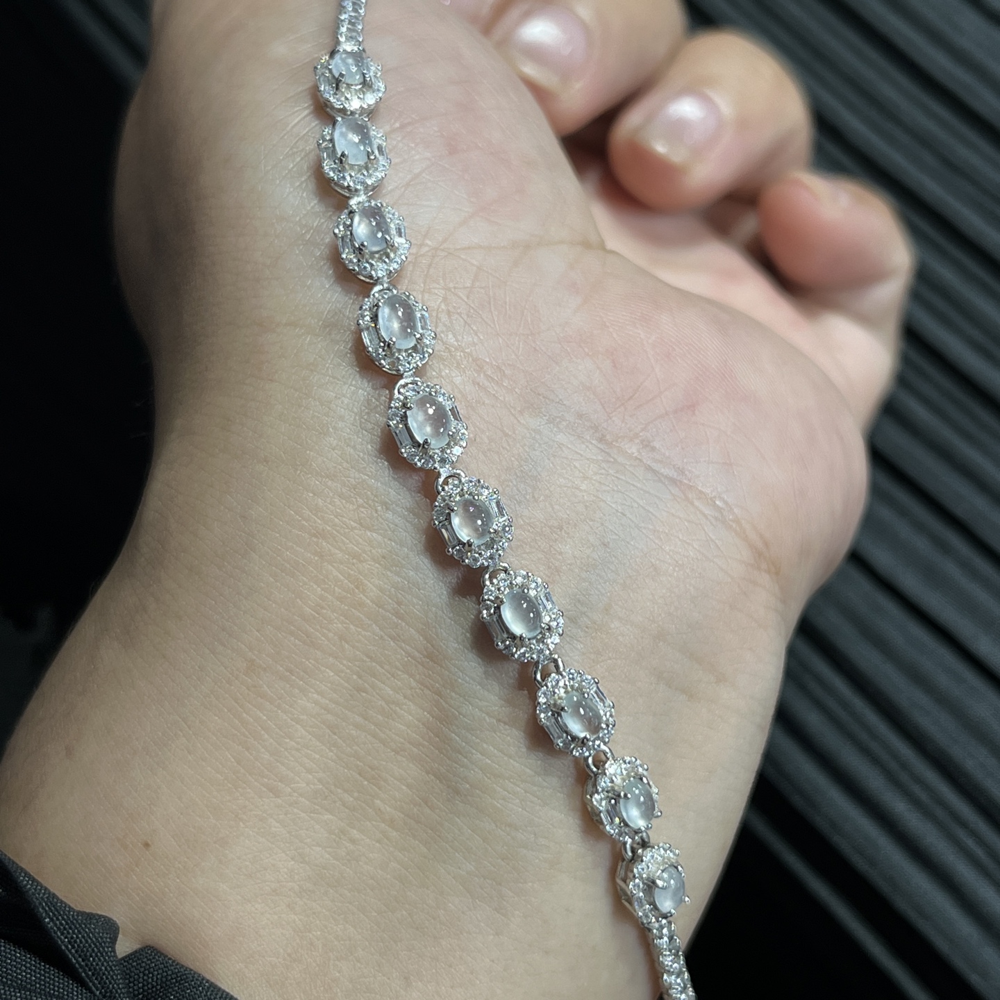 Myanmar Jade Silver-Plated Bracelet 3