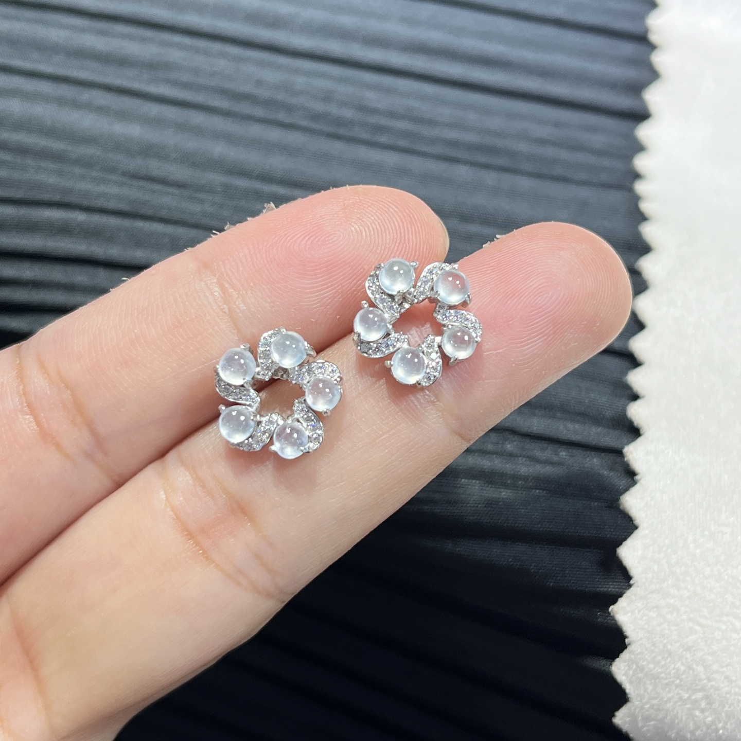 Myanmar Jade Silver-Plated Elegant Earrings