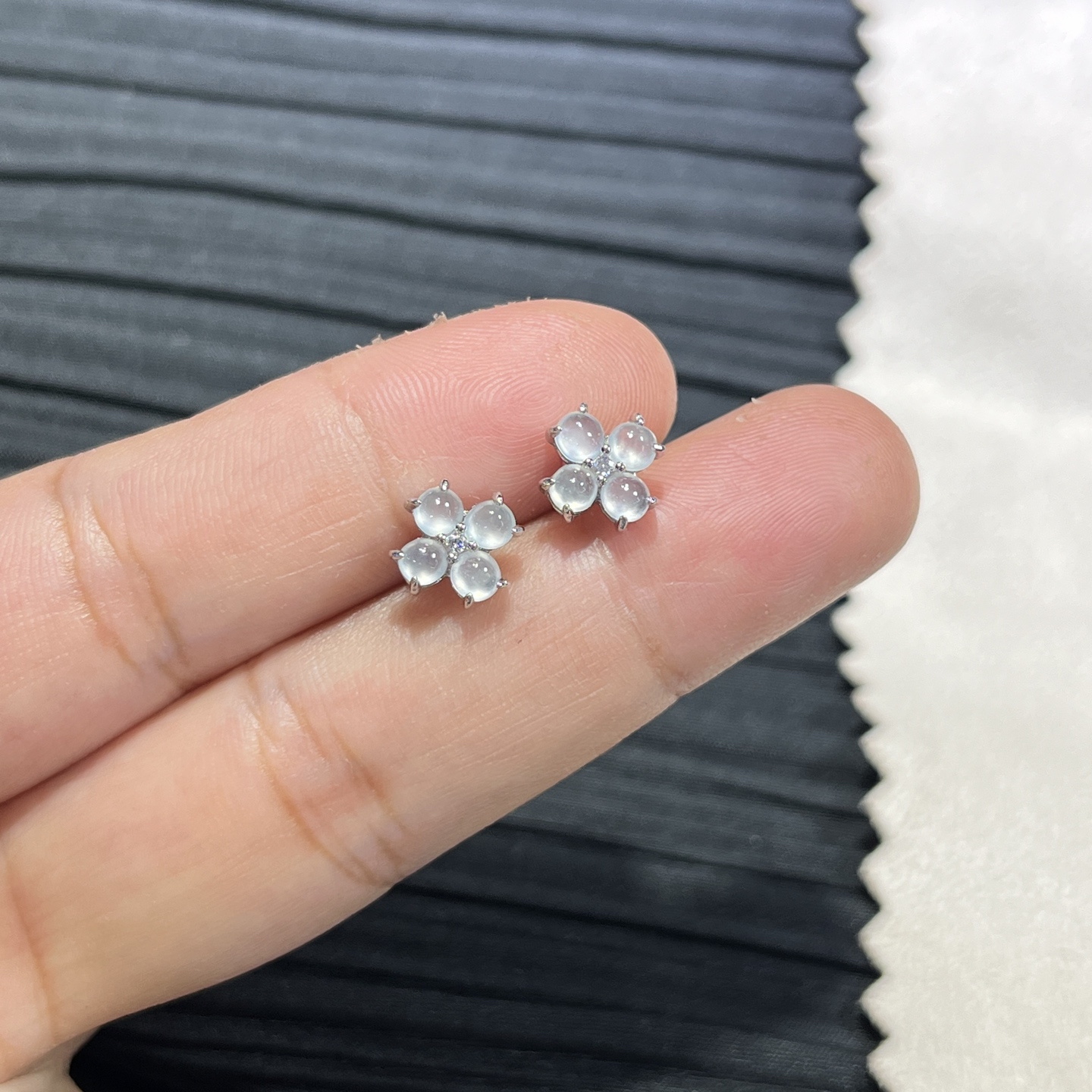 Myanmar Jade Silver-Plated Elegant Earrings