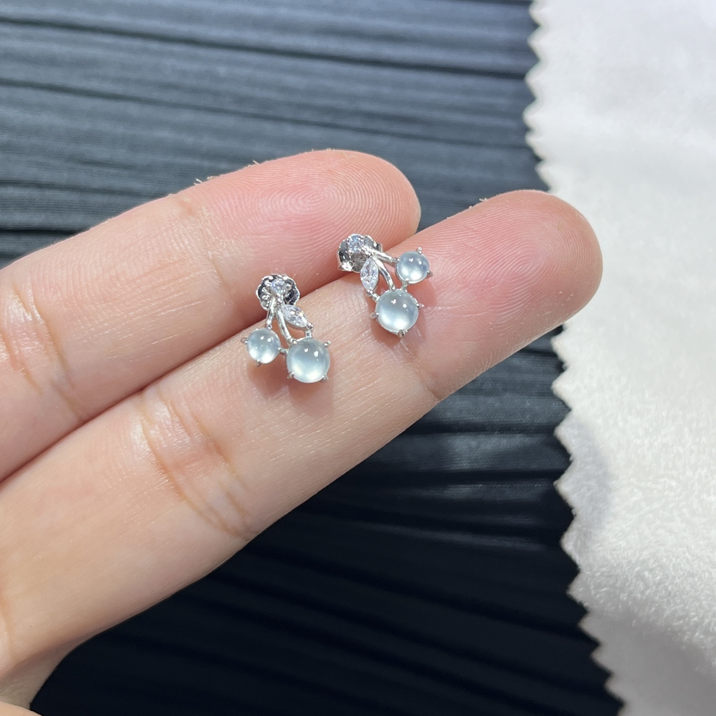Myanmar Jade Silver-Plated Elegant Earrings
