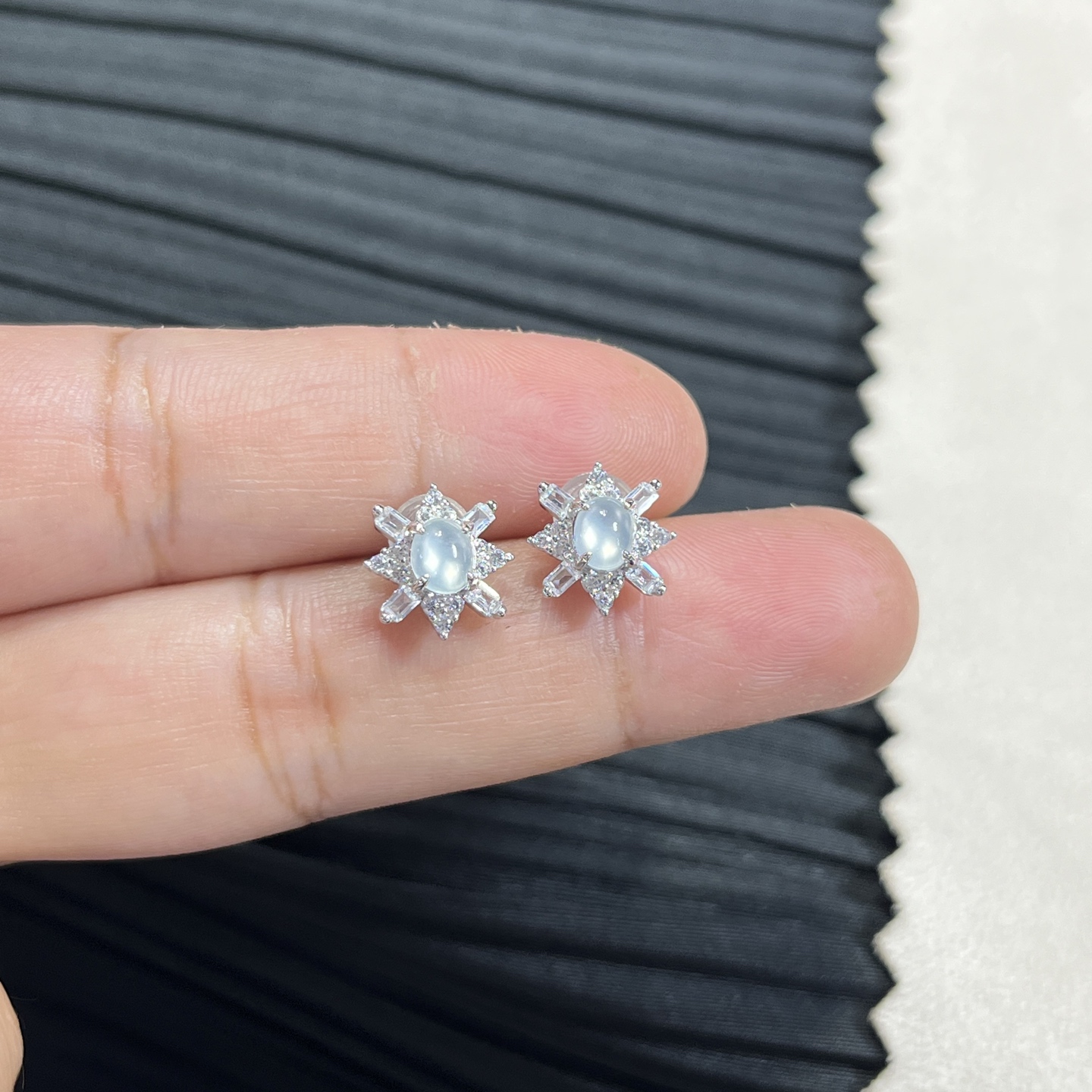 Myanmar Jade Silver-Plated Elegant Earrings