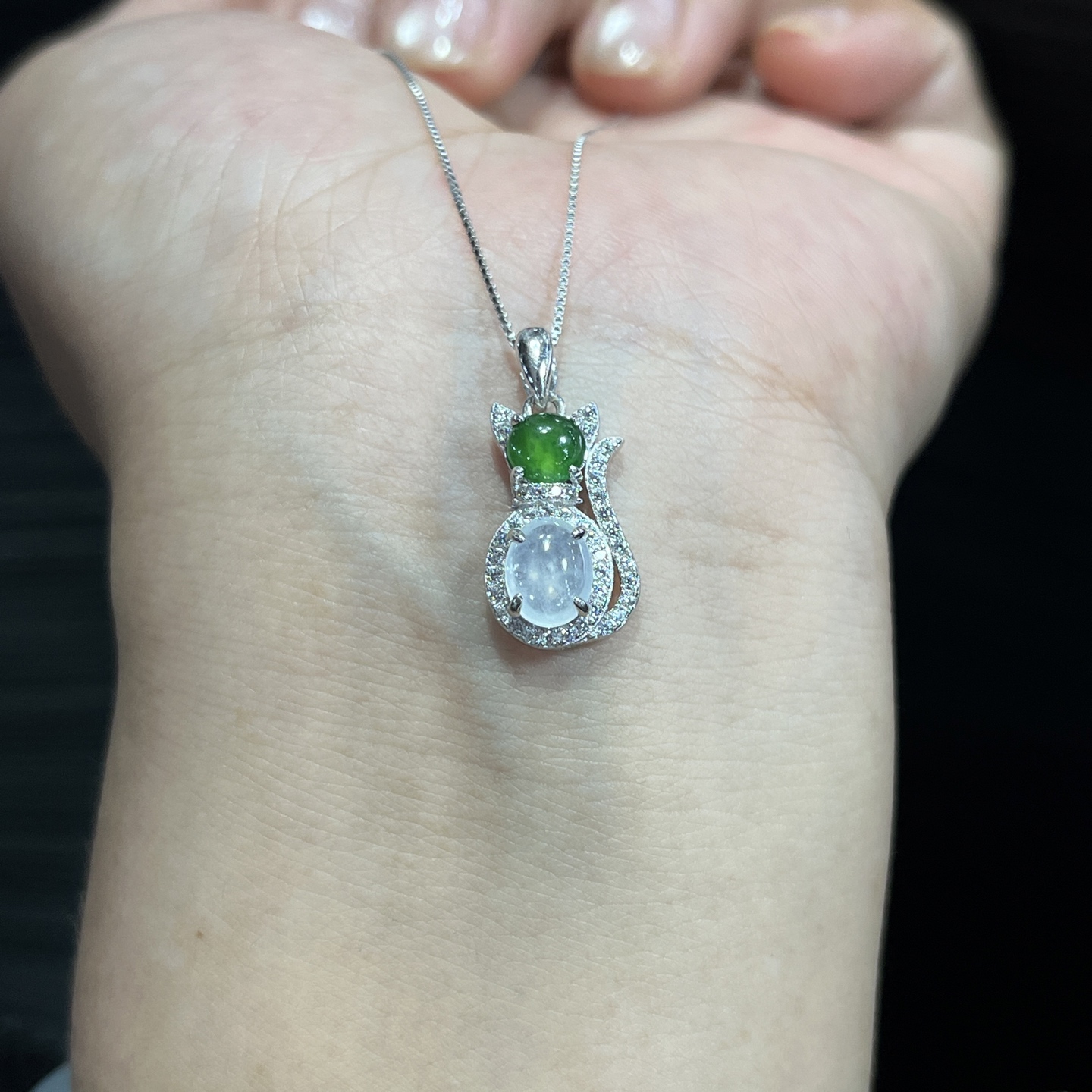 Myanmar Jade Silver-Plated Exquisite Pendant