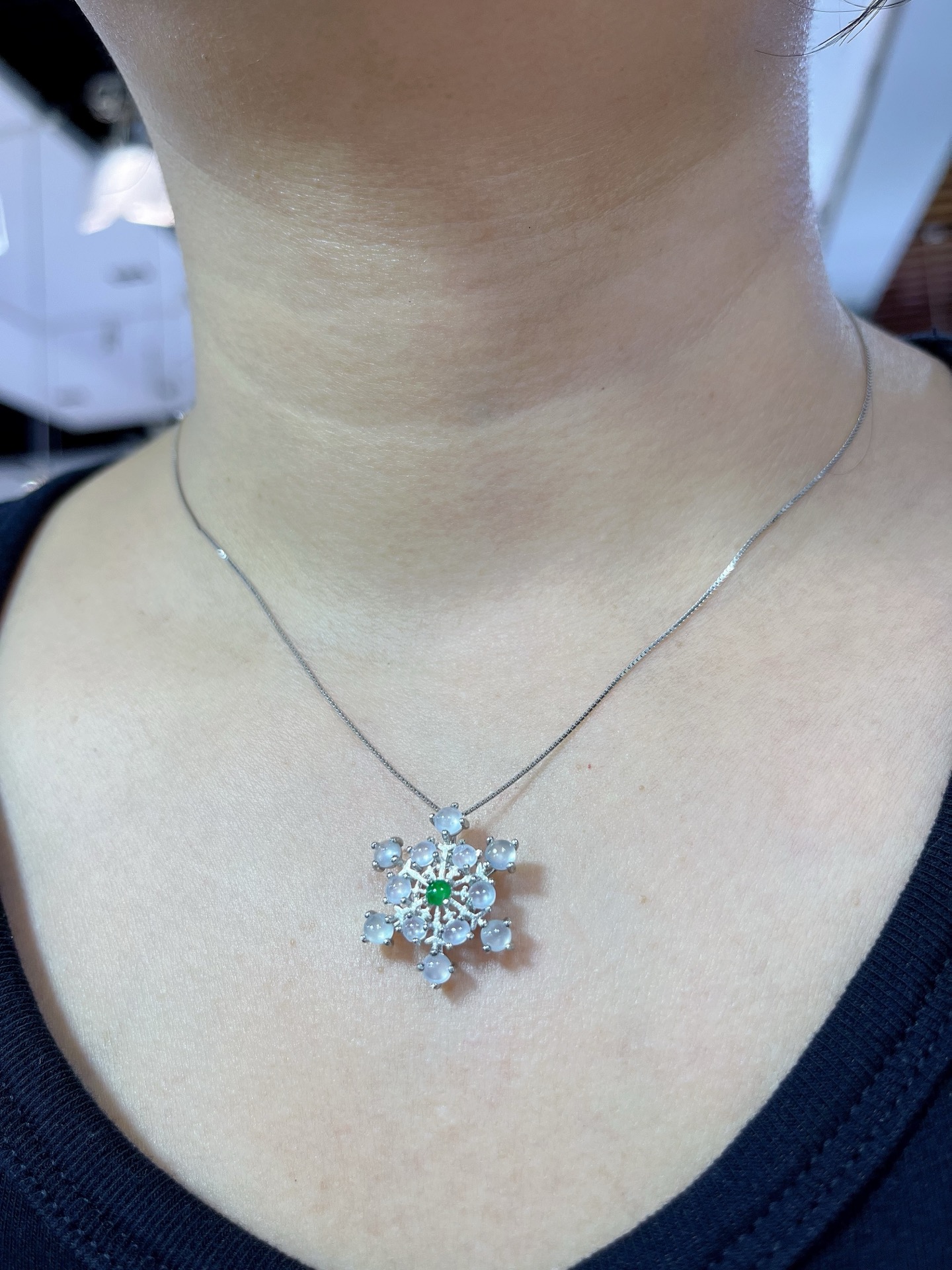 Myanmar Jade Silver-Set Exquisite Pendant 4