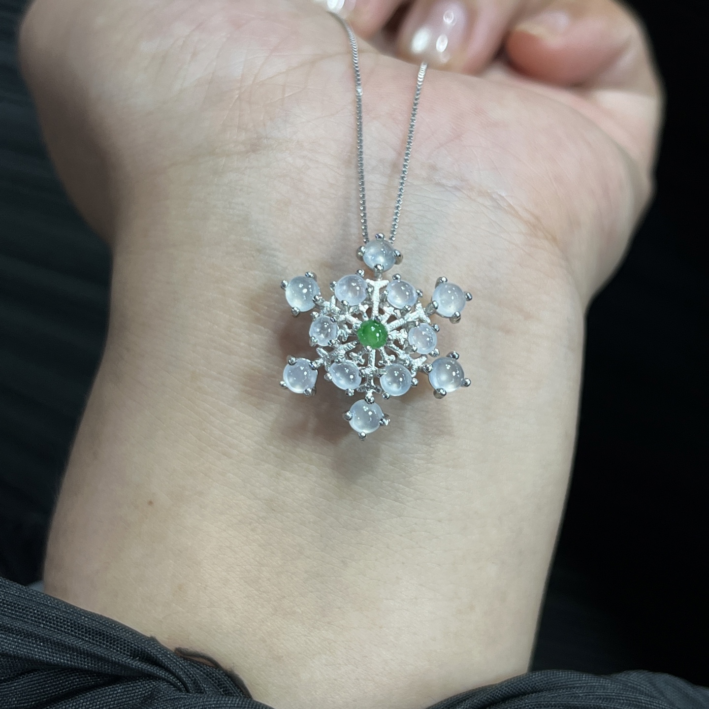 Myanmar Jade Silver-Plated Exquisite Pendant