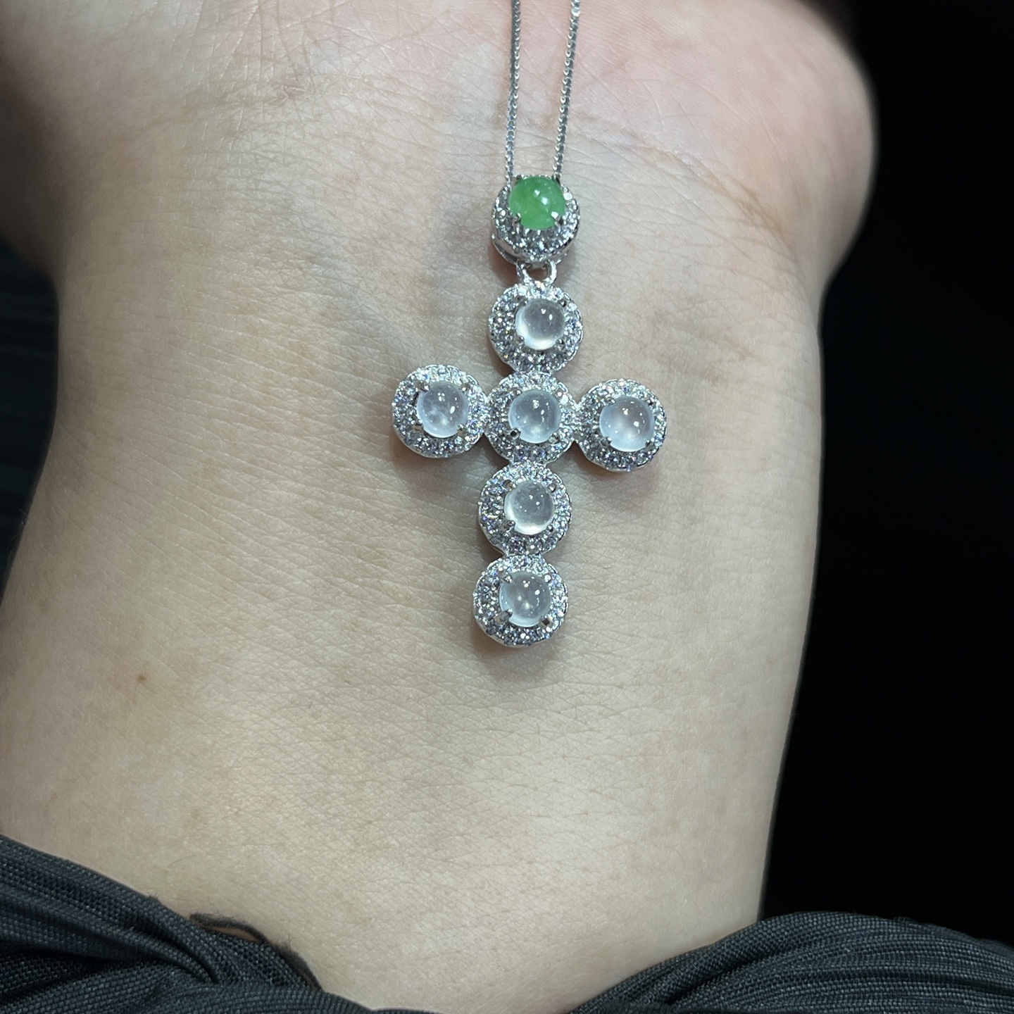 Myanmar Jade Silver-Plated Exquisite Pendant