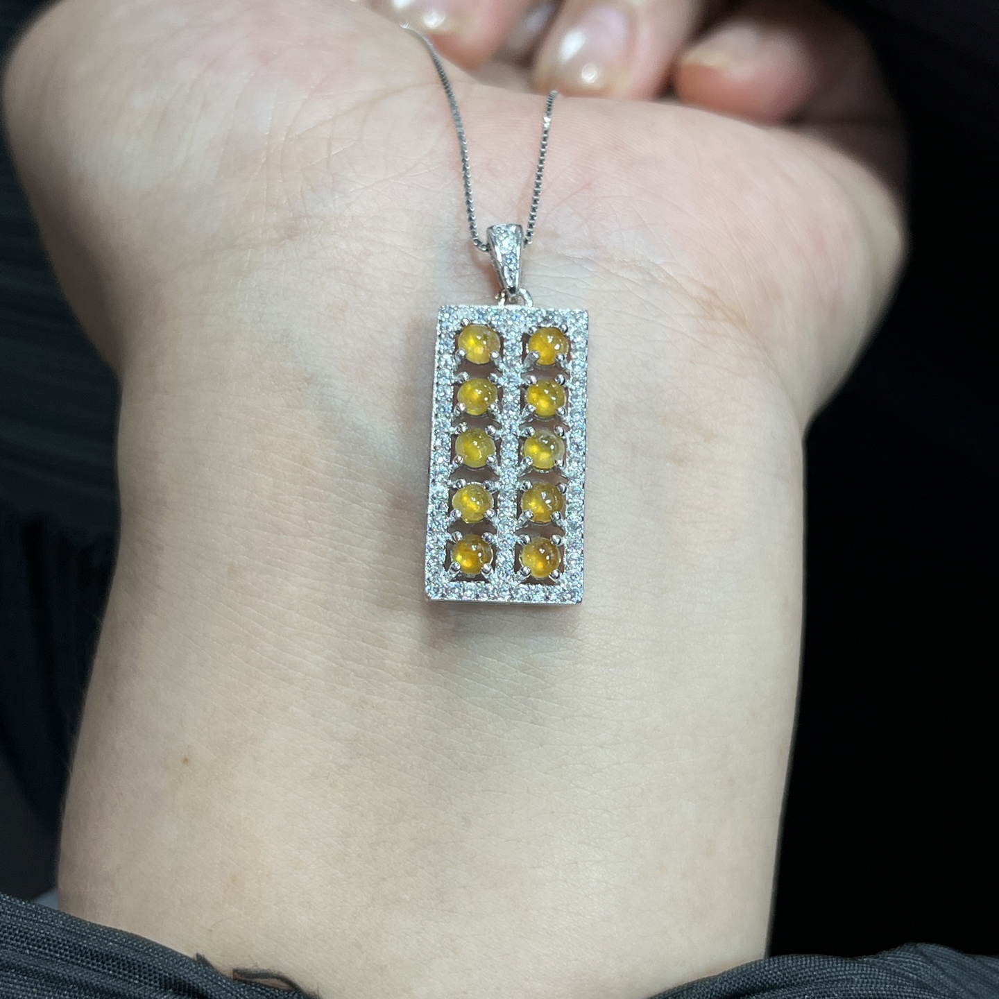 Myanmar Jade Silver-Set Exquisite Pendant 3