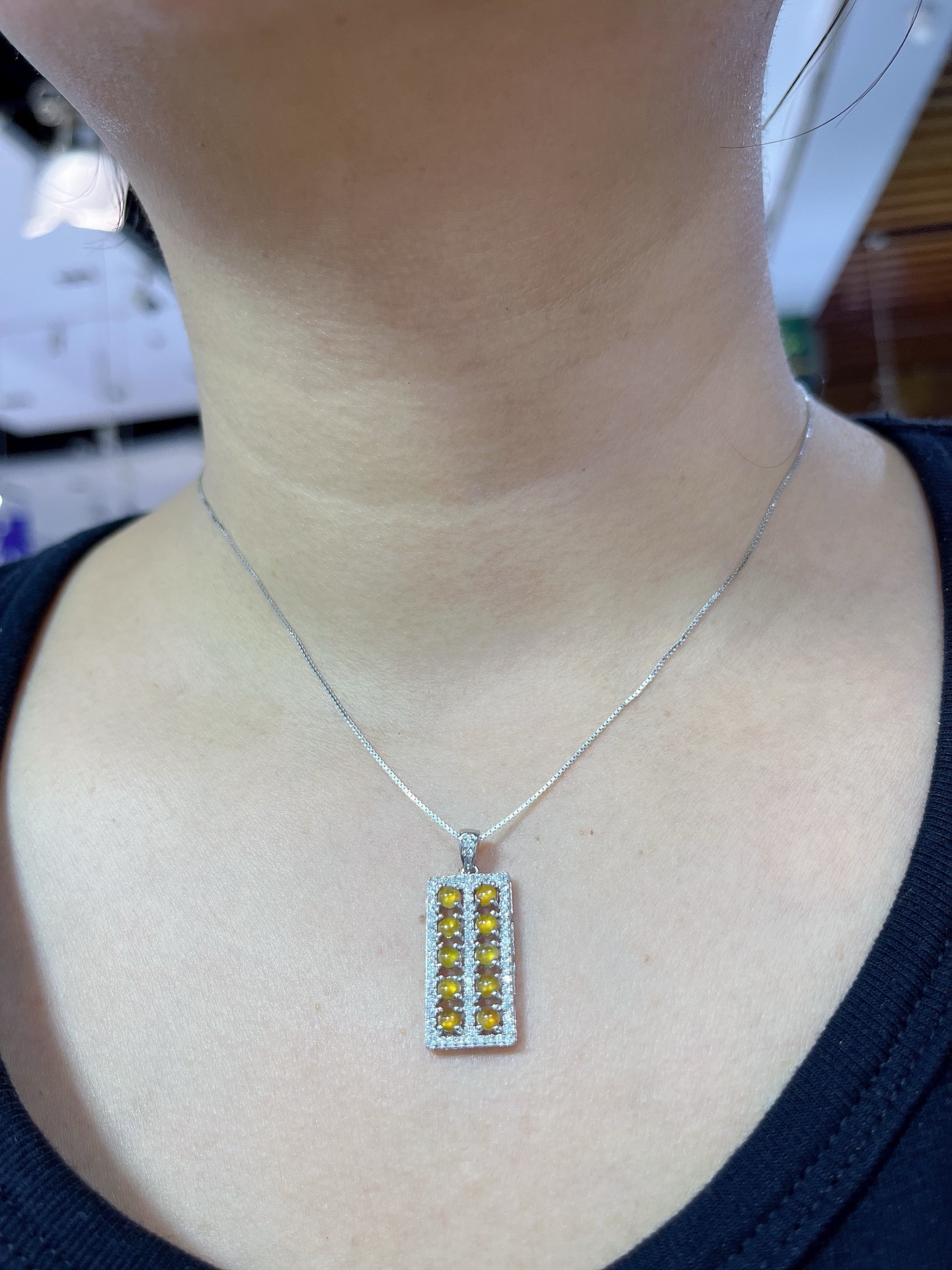 Myanmar Jade Silver-Set Exquisite Pendant 4