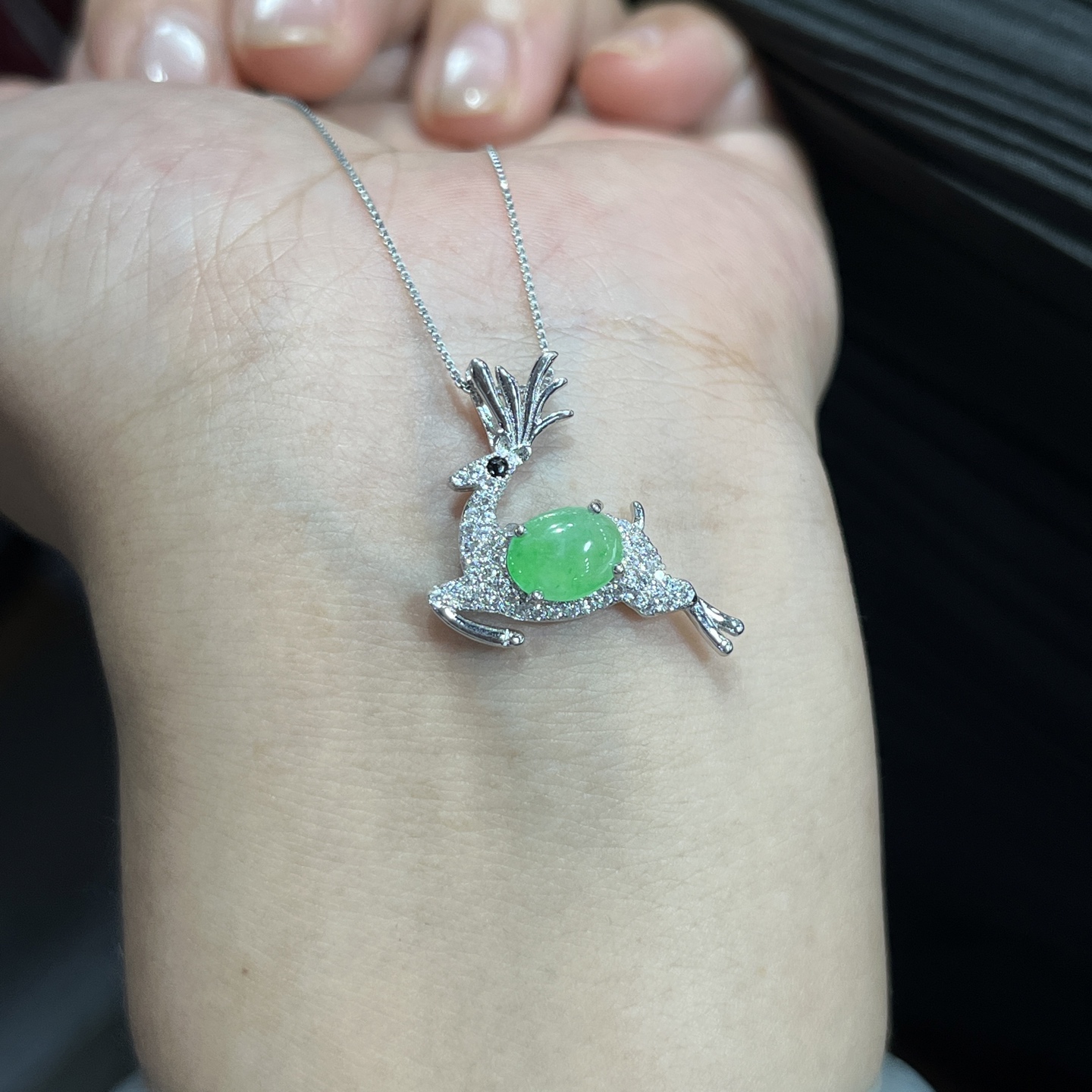 Myanmar Jade Silver-Set Exquisite Pendant 3