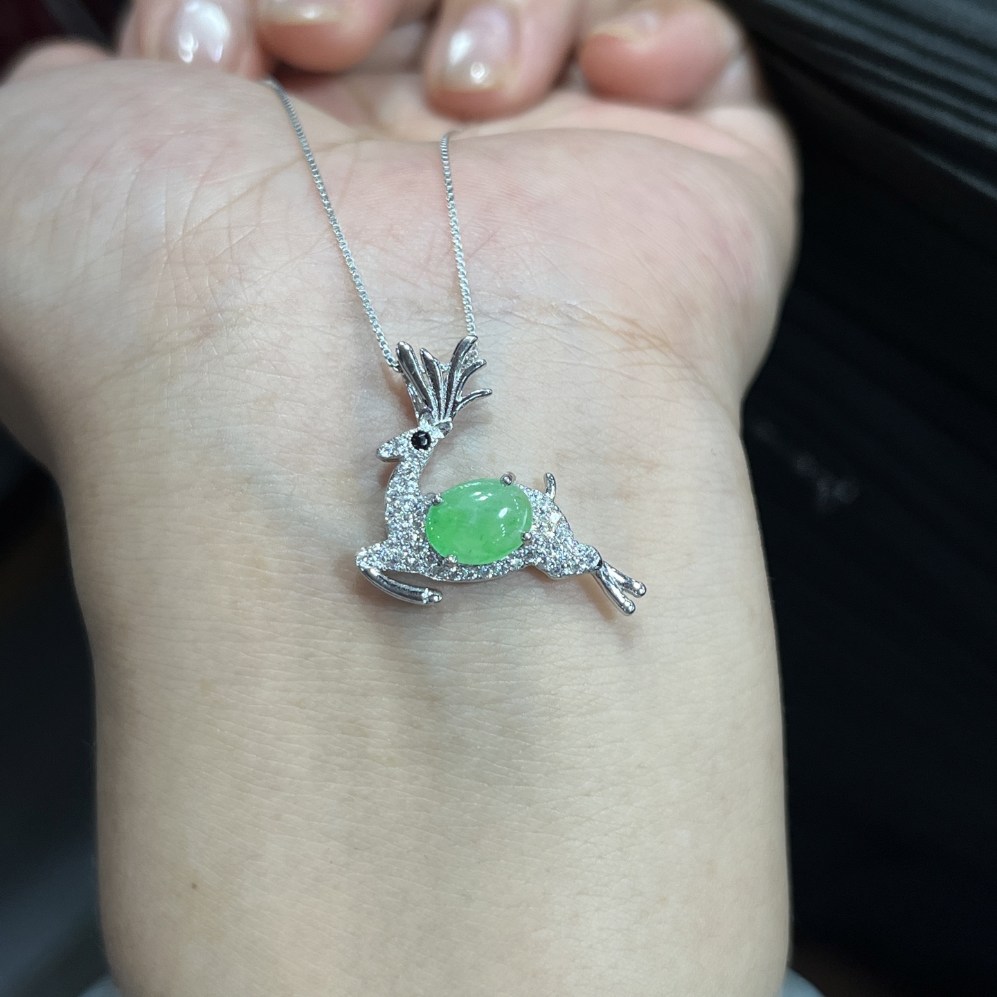 Myanmar Jade Silver-Set Exquisite Pendant 2