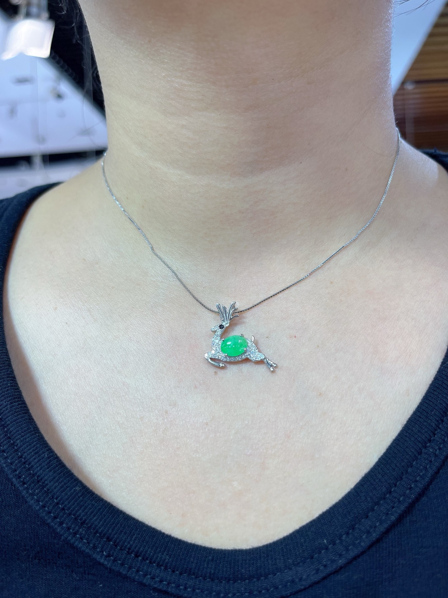Myanmar Jade Silver-Set Exquisite Pendant 4