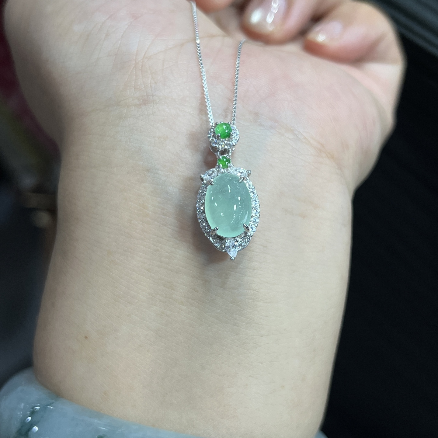 Myanmar Jade Silver-Plated Exquisite Pendant