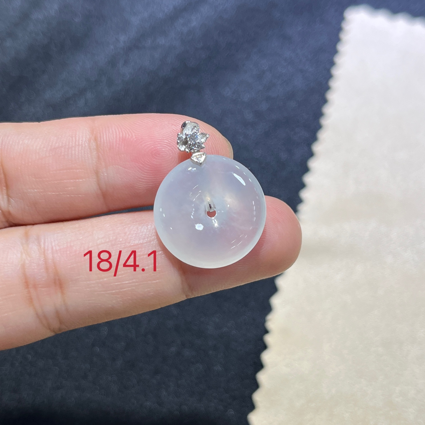 Myanmar Jade Silver-Plated Peace Coin Pendant