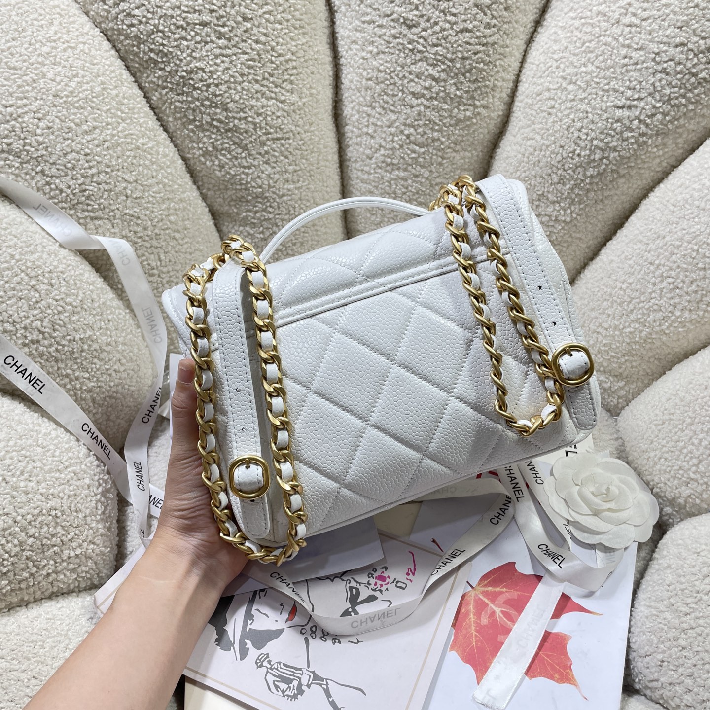 Chanel AS5347 Model: Original Quality and Radiance, Imported Hardware, 25x17x7 cm Size - 图片 4