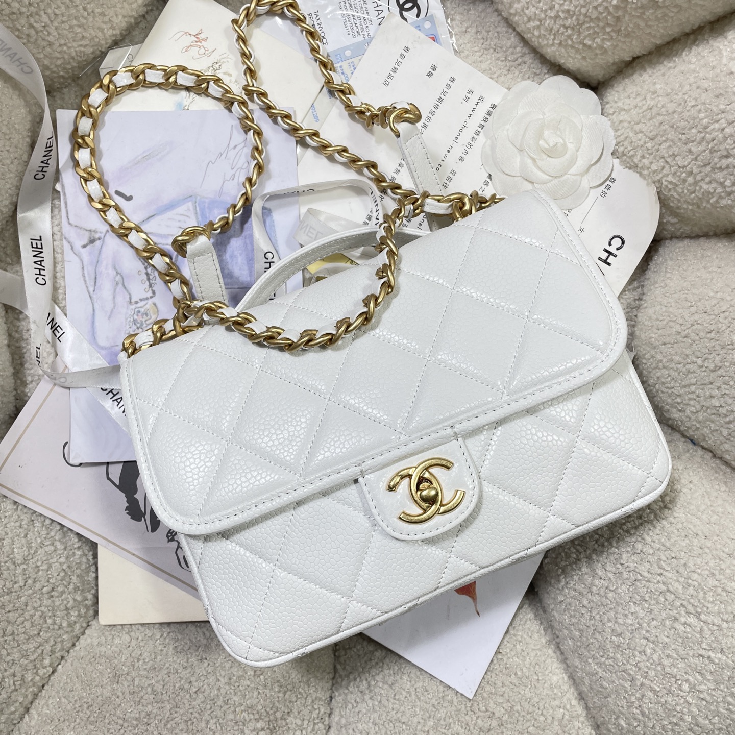 Chanel AS5347 Model: Original Quality and Radiance, Imported Hardware, 25x17x7 cm Size - 图片 5