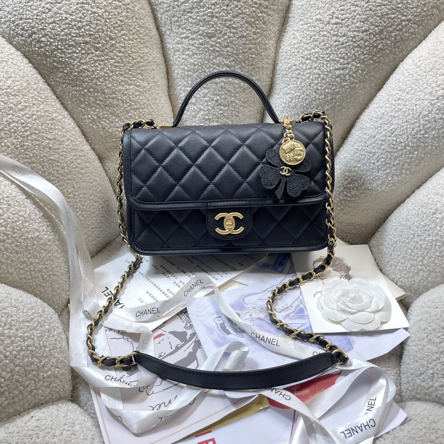 3653 productos de exportación! 🚩🚩🚩𝐂𝐡𝐚𝐧𝐞𝐥 𝟐𝟓𝐁 ¡Me encanta la bolsa de mensajero de la serie trébol de cuatro…