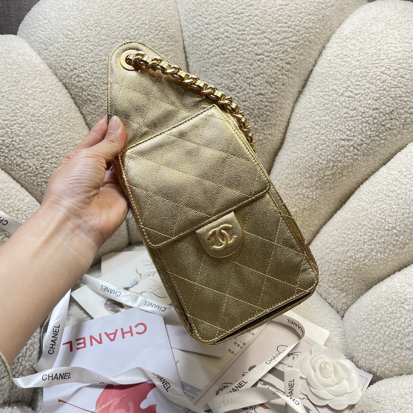 Chanel Style Leather Tote Bag style reference detail image 3 from source 785910