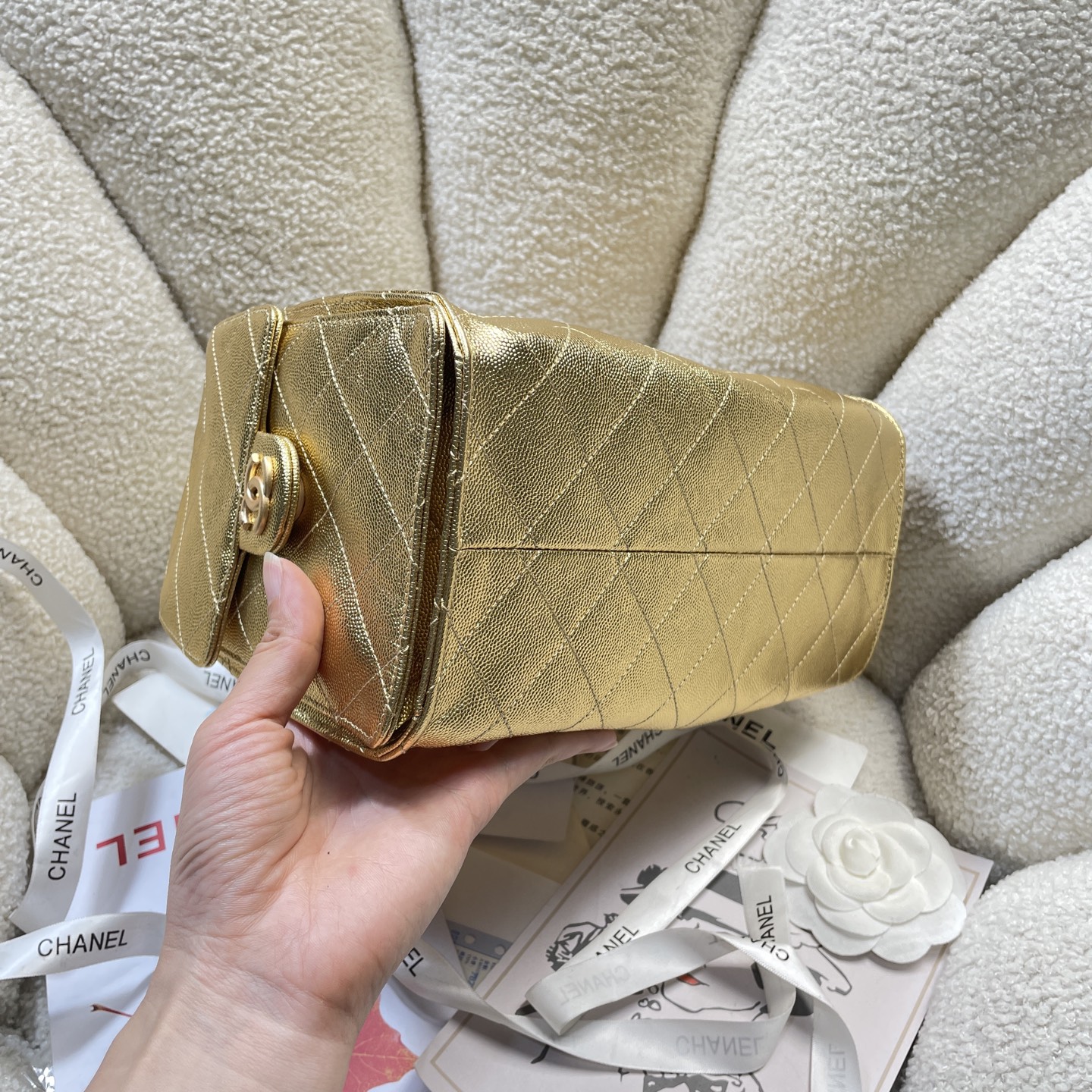 Chanel Style Leather Tote Bag style reference detail image 4 from source 785910