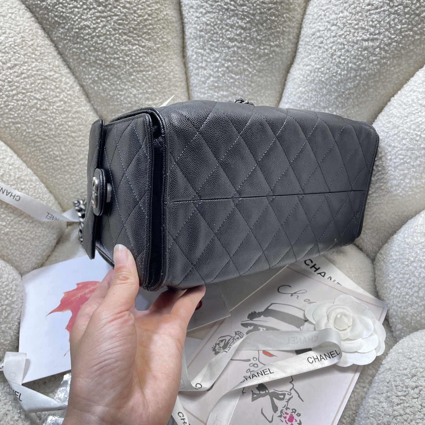 Chanel Style Leather Tote Bag style reference detail image 3 from source 785893