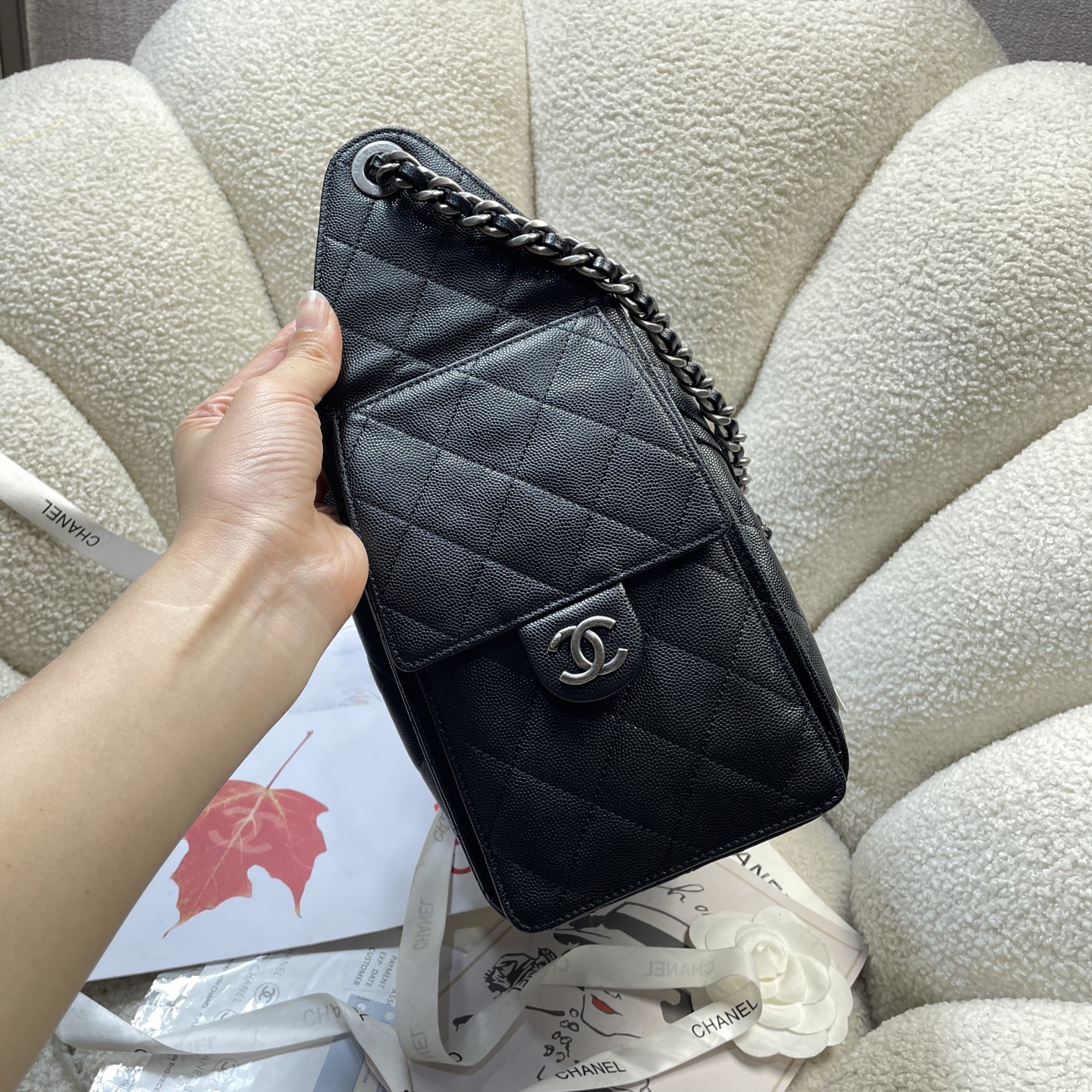 Chanel Style Leather Tote Bag Lookbook Reference image 2