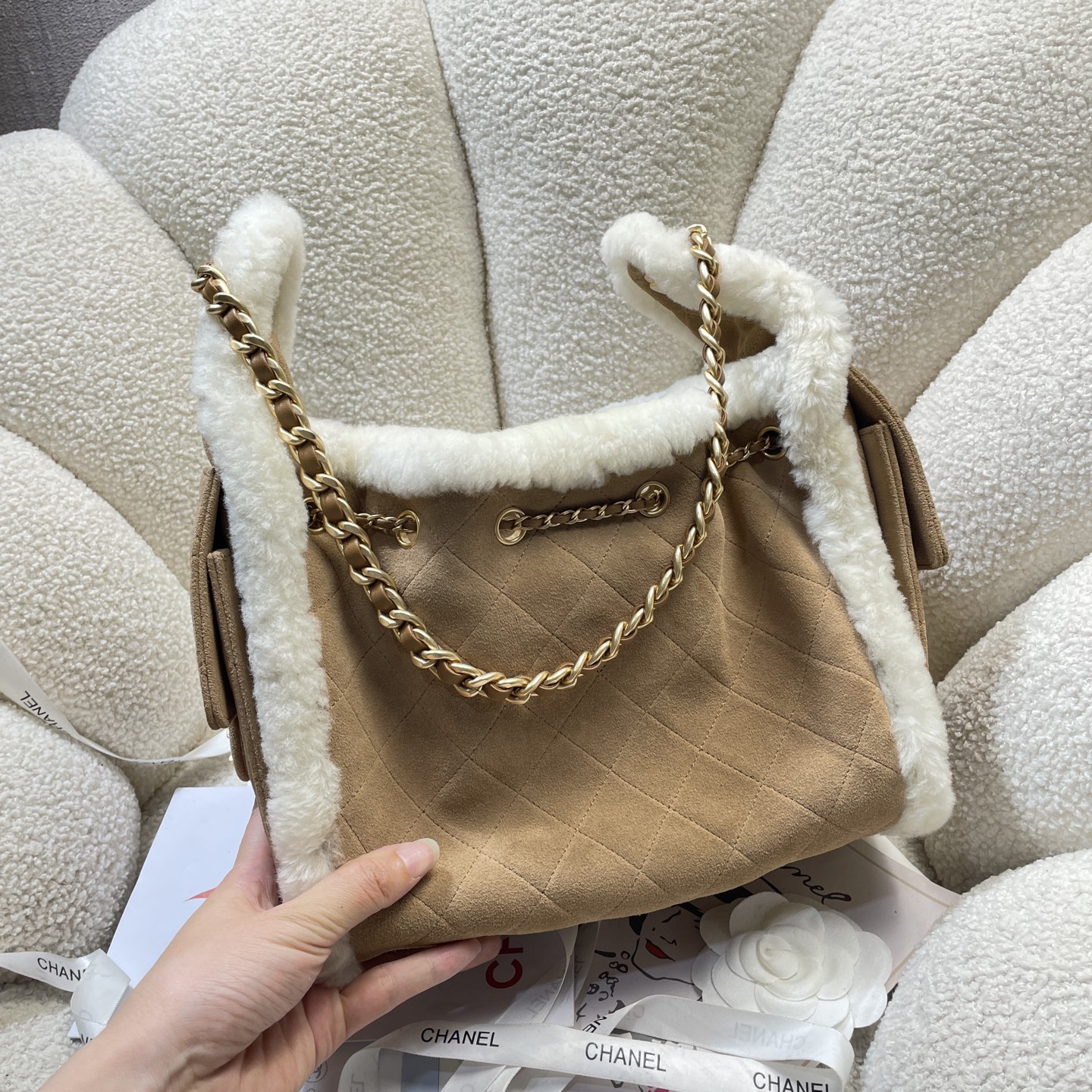 Chanel Style Leather Tote Bag style reference detail image 4 from source 785914