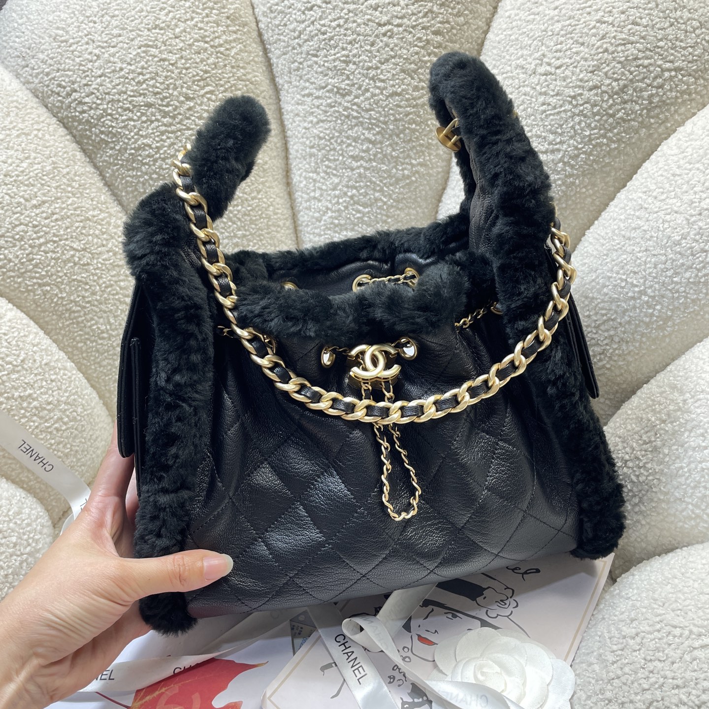 Chanel Style Leather Tote Bag Lookbook Reference image 2
