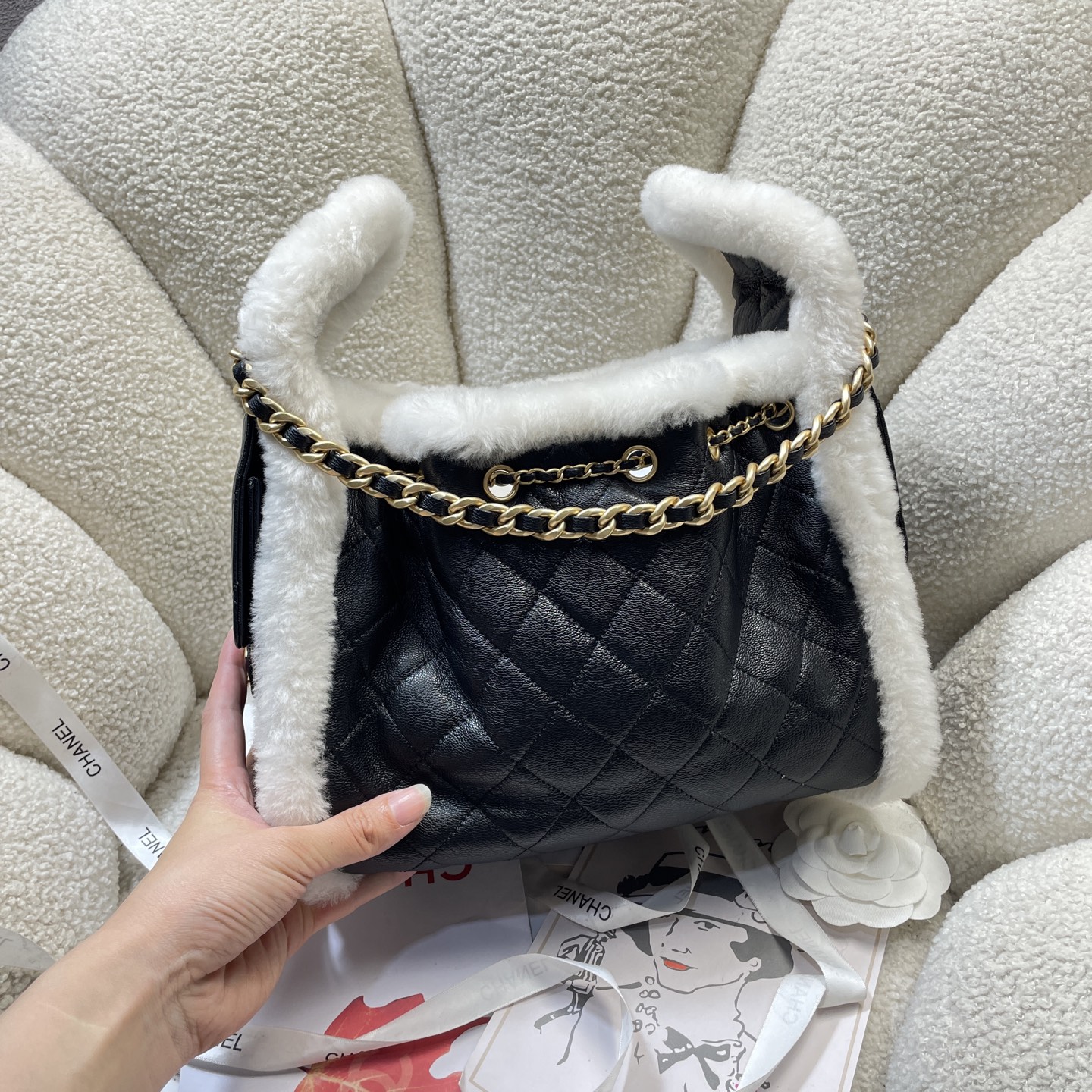 Chanel Style Leather Tote Bag style reference detail image 5 from source 785899