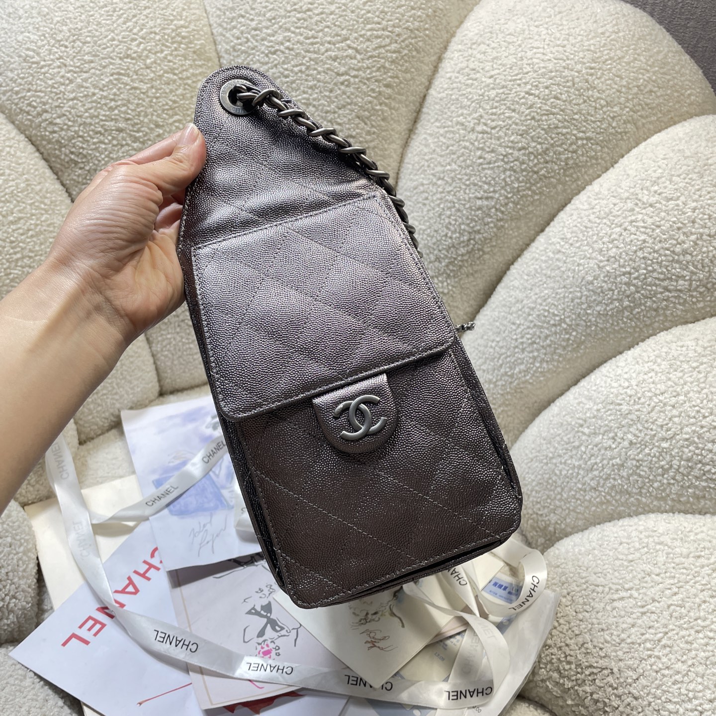 Chanel Style Leather Tote Bag style reference detail image 3 from source 785903