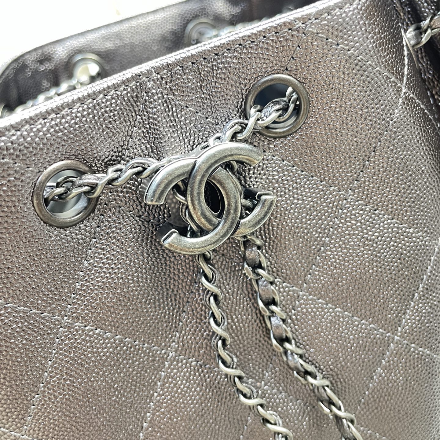 Chanel Style Leather Tote Bag style reference detail image 6 from source 785903
