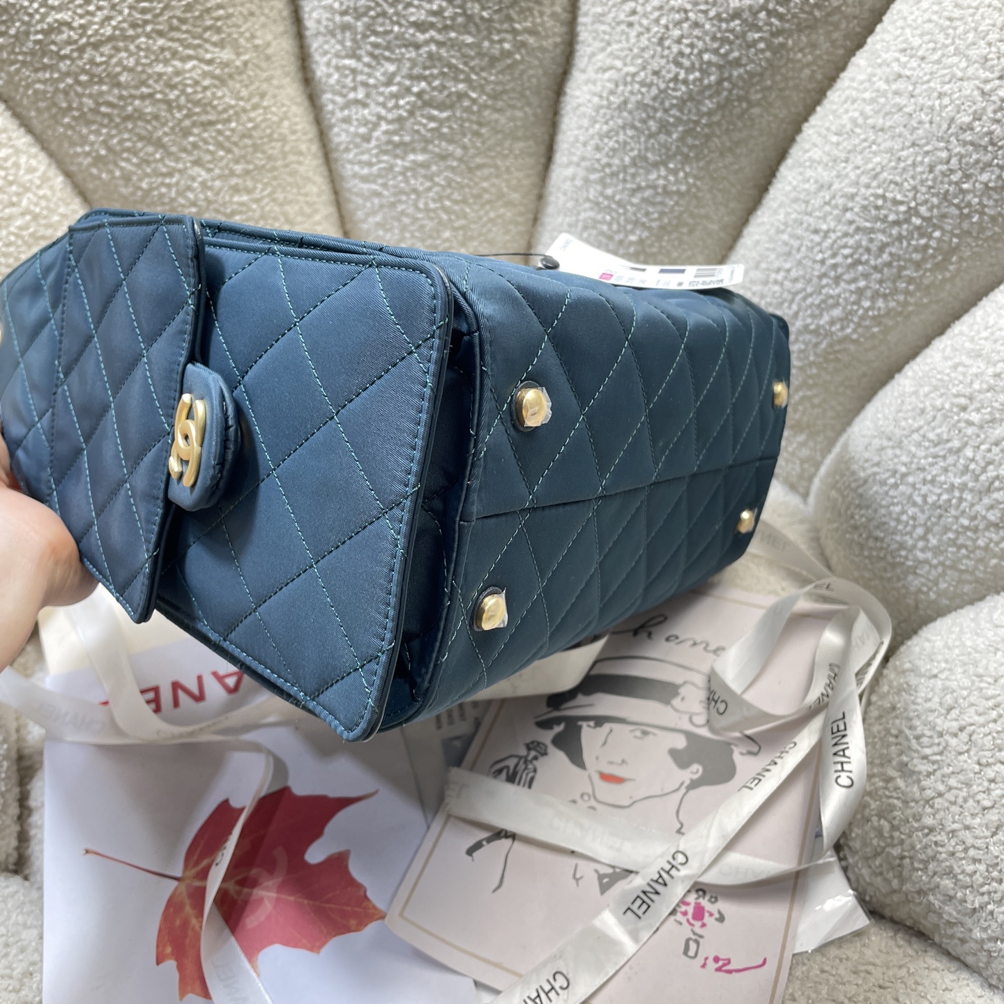 Chanel Style Leather Tote Bag style reference detail image 3 from source 785894