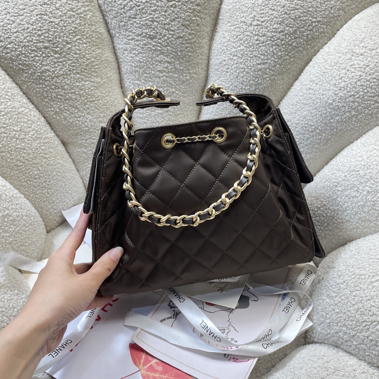 Chanel Style Leather Tote Bag style reference detail image 4 from source 785907