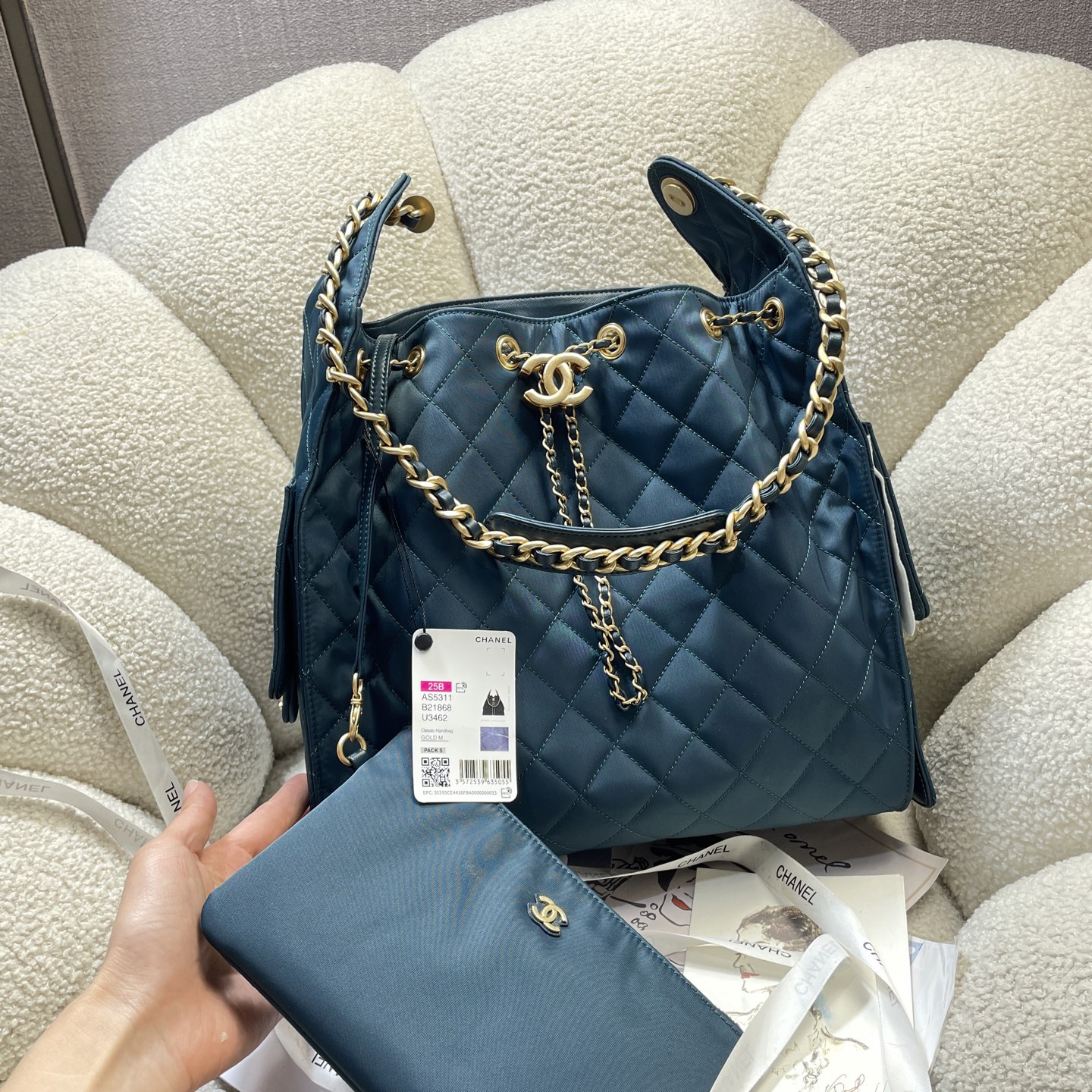 Chanel Style Leather Tote Bag Lookbook Reference image 2