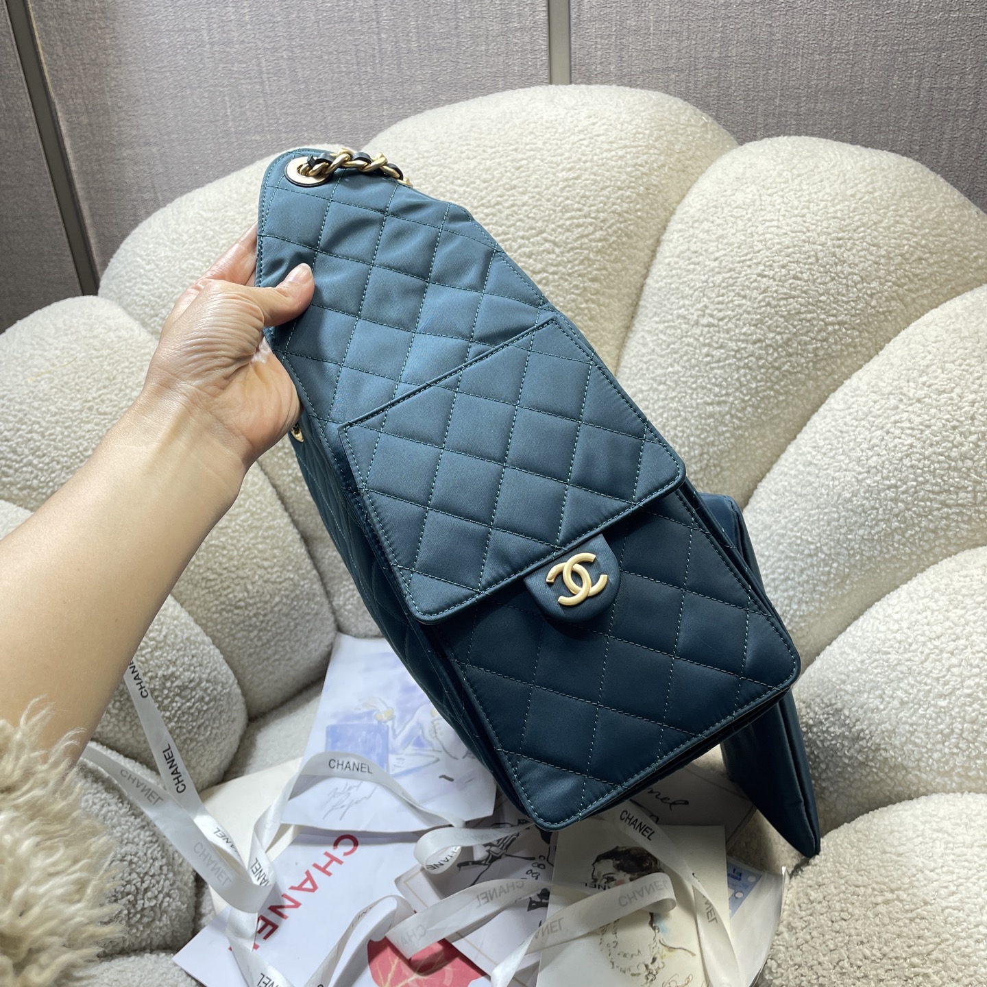 Chanel Style Leather Tote Bag style reference detail image 3 from source 785904
