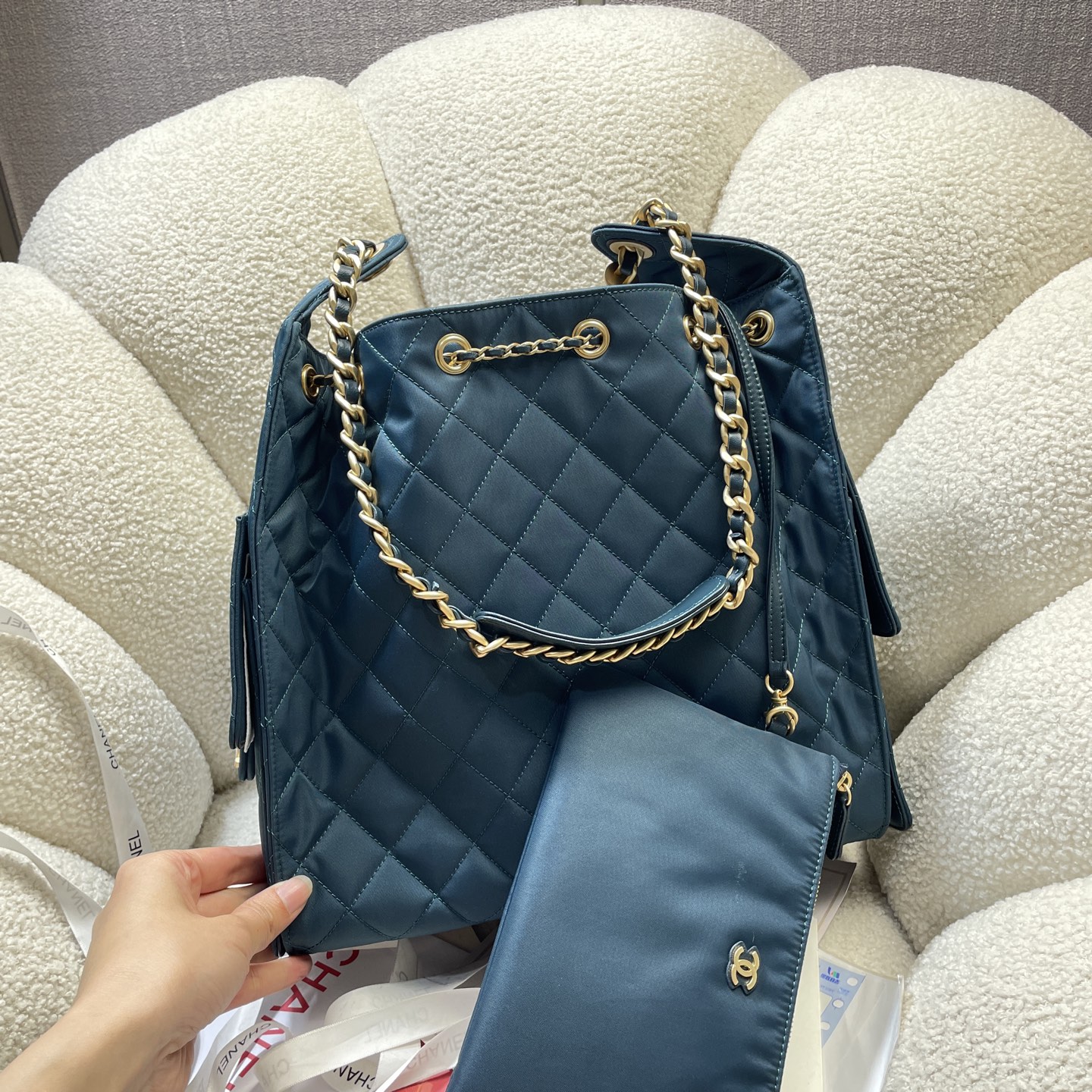 Chanel Style Leather Tote Bag style reference detail image 5 from source 785904