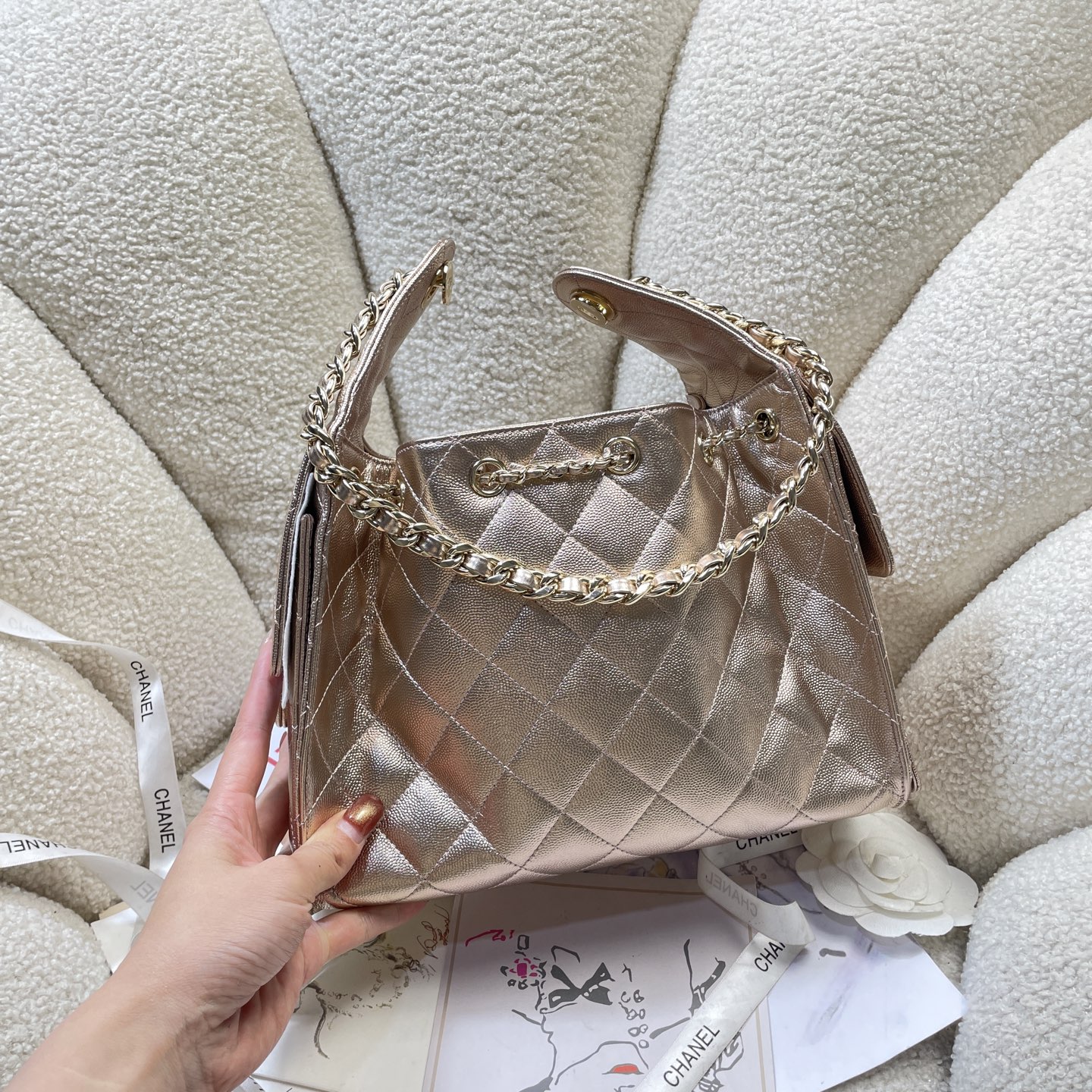 Chanel Style Leather Tote Bag Bags Tote Bag detail image 5 from source 765838