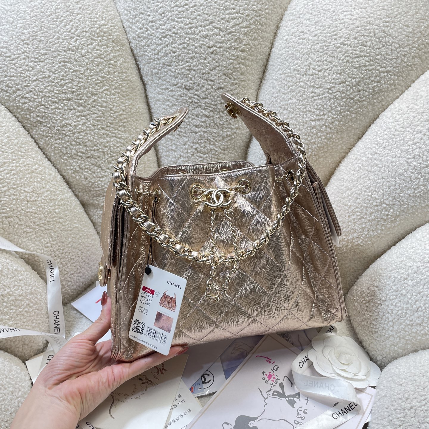 Chanel Style Leather Tote Bag Lookbook Reference image 2