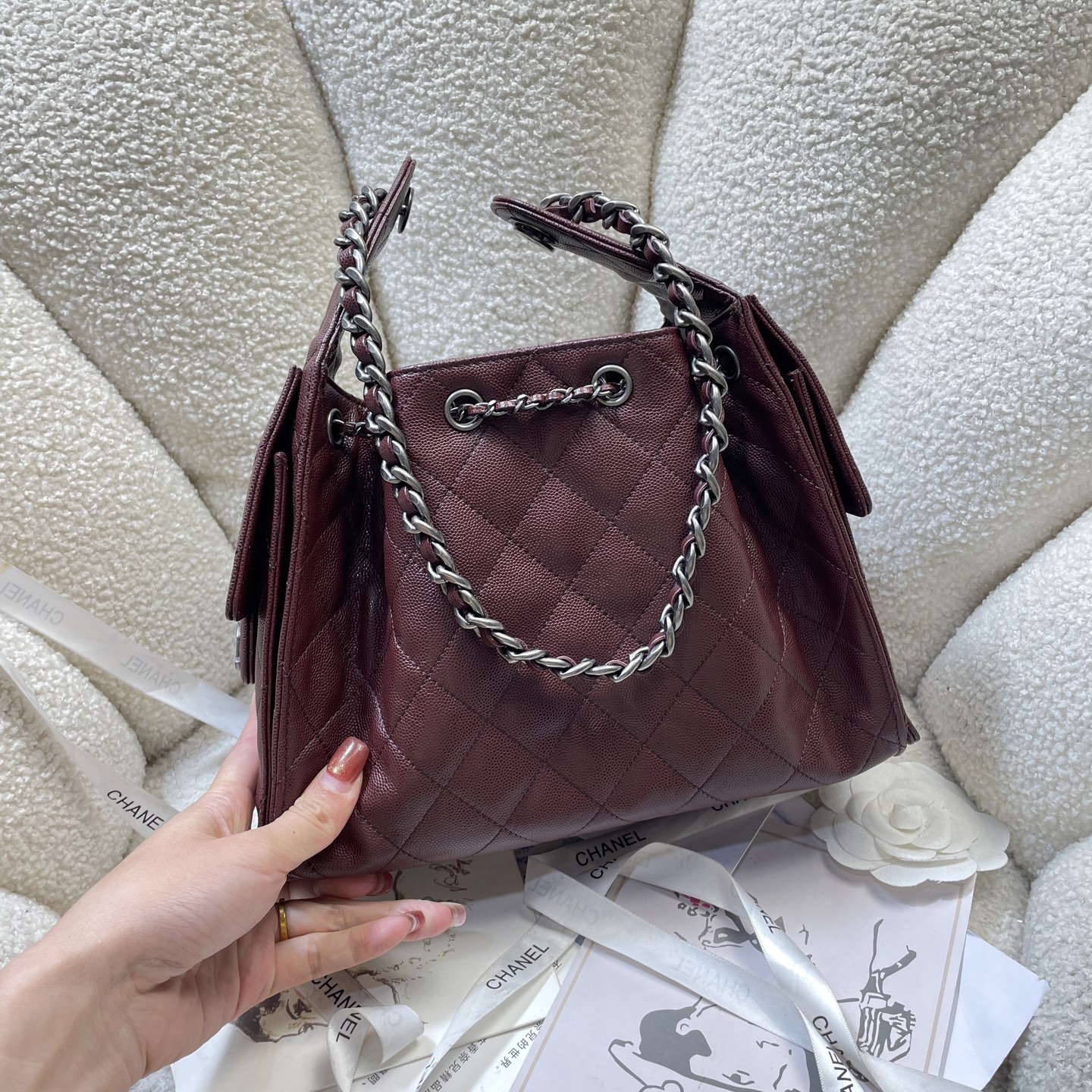 Chanel Style Leather Tote Bag Bags Tote Bag detail image 5 from source 765843