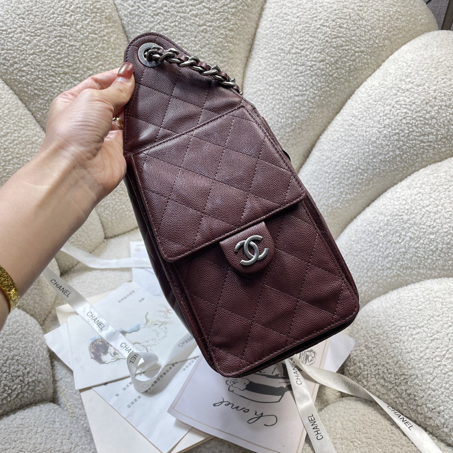 Chanel Style Leather Tote Bag Bags Tote Bag detail image 3 from source 765843